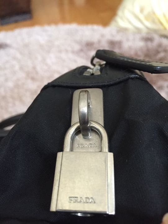PRADA Mini Bowling Boston 00s Shoulder Bag Archive Black Nylon Leather Good Rare