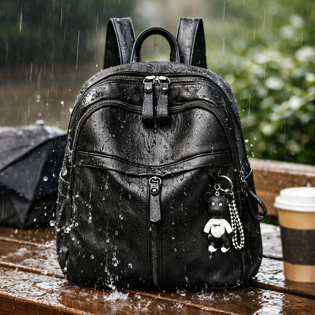 Women’s Anti-Theft Waterproof PU Leather Backpack Purse Travel ShoulderBag Black