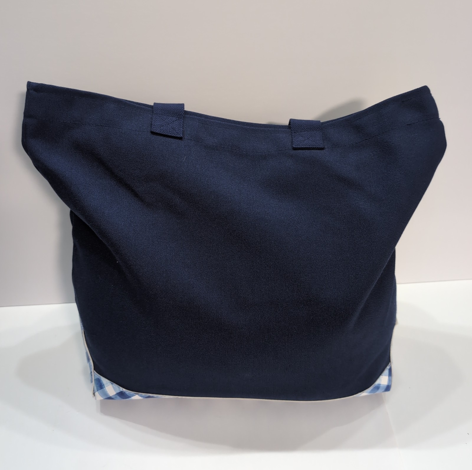 Bath And Body Works Gingham Tote Bag Shoulder Bag Blue Limited Edition New!