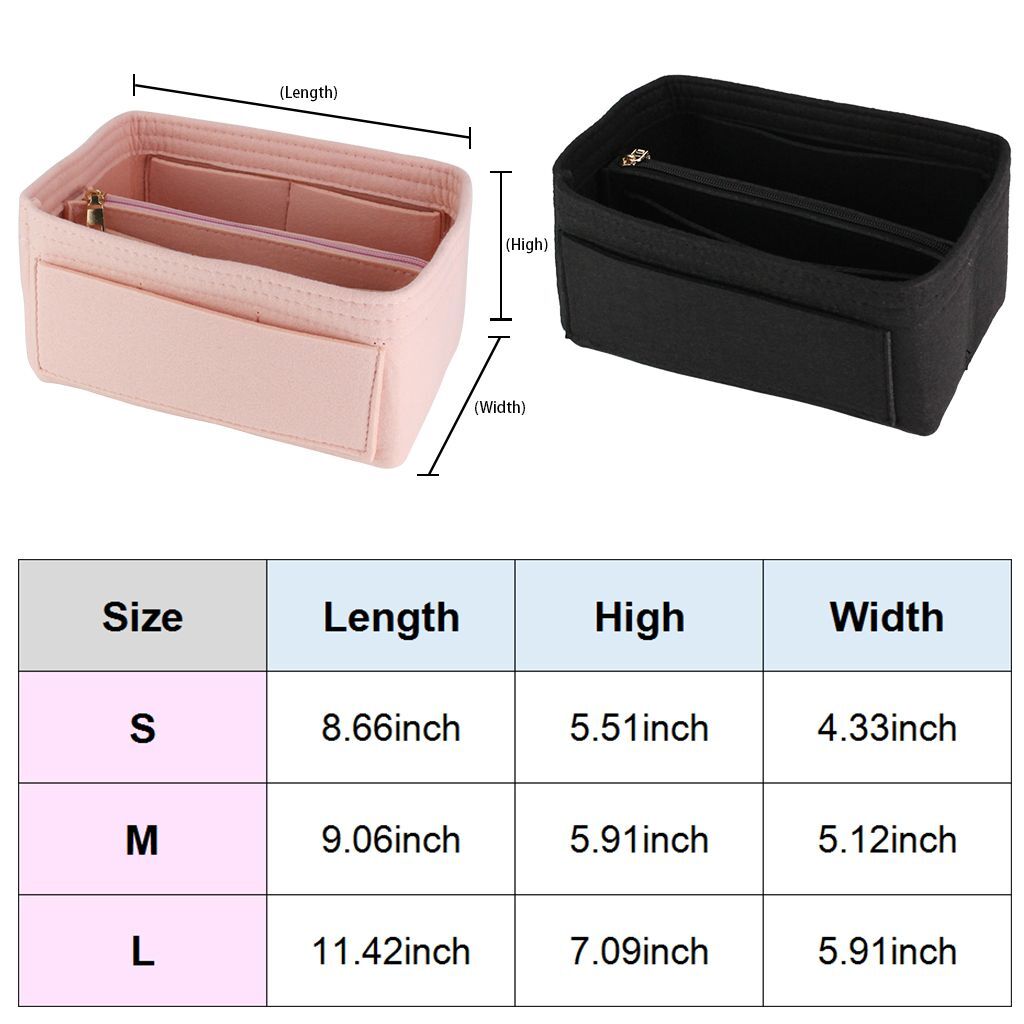Multifunction Organizer Bag Insert Bag Case Felt Fabric Storage Pouch Travel USA