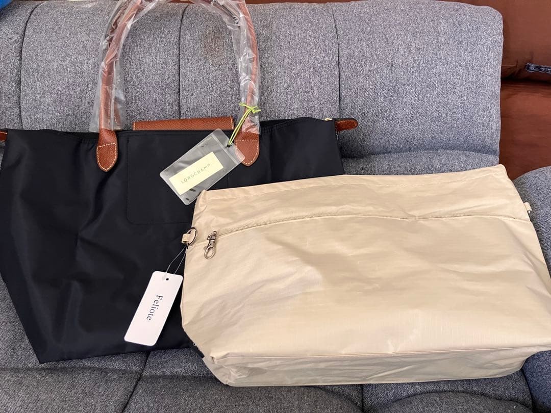 New LONGCHAMP Tote Bag Bag in Bag Self Standing Set 10a