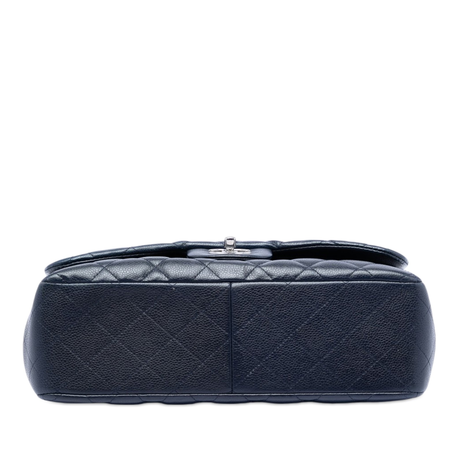 Chanel Jumbo Classic Caviar Double Flap Pre-Loved Shoulder Bag Navy