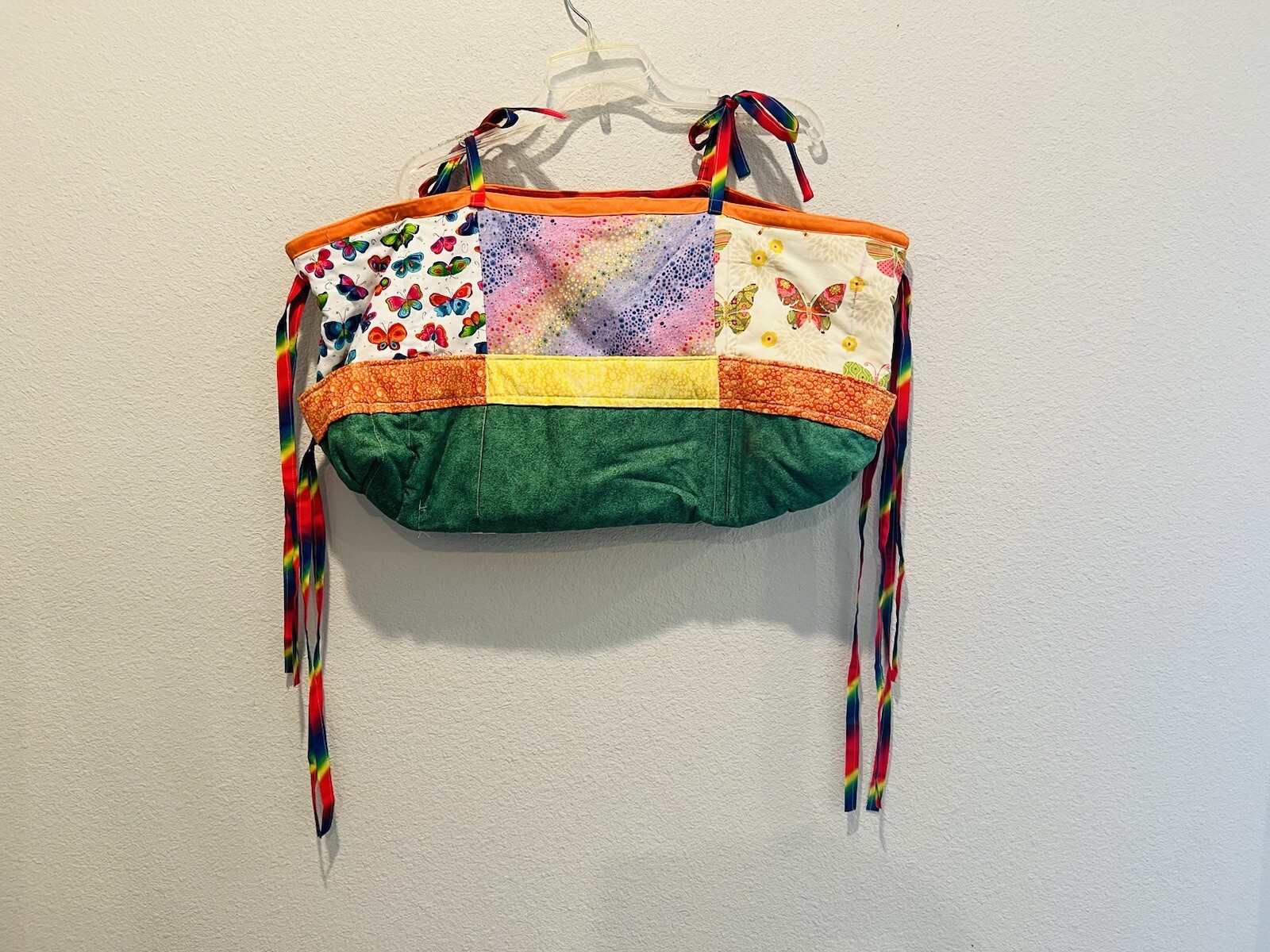 Quilted Mixed Media Bag With Pockets Use For Gardening Art Supplies Crafting