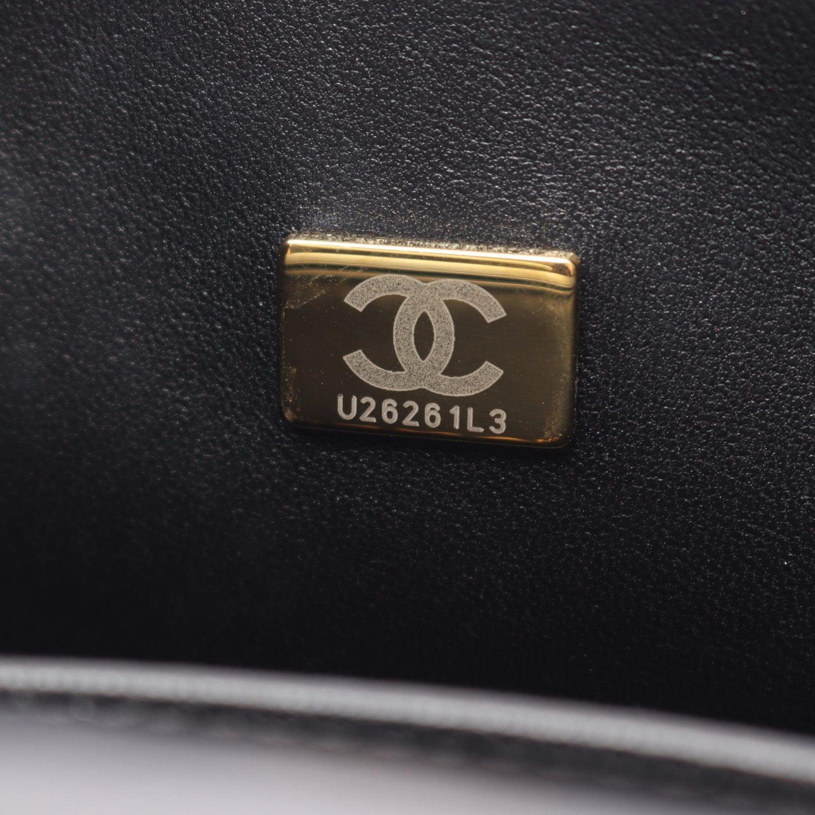 CHANEL Boy Chanel Small chain Shoulder Bag A67085 Lambskin Black Used Women GHW