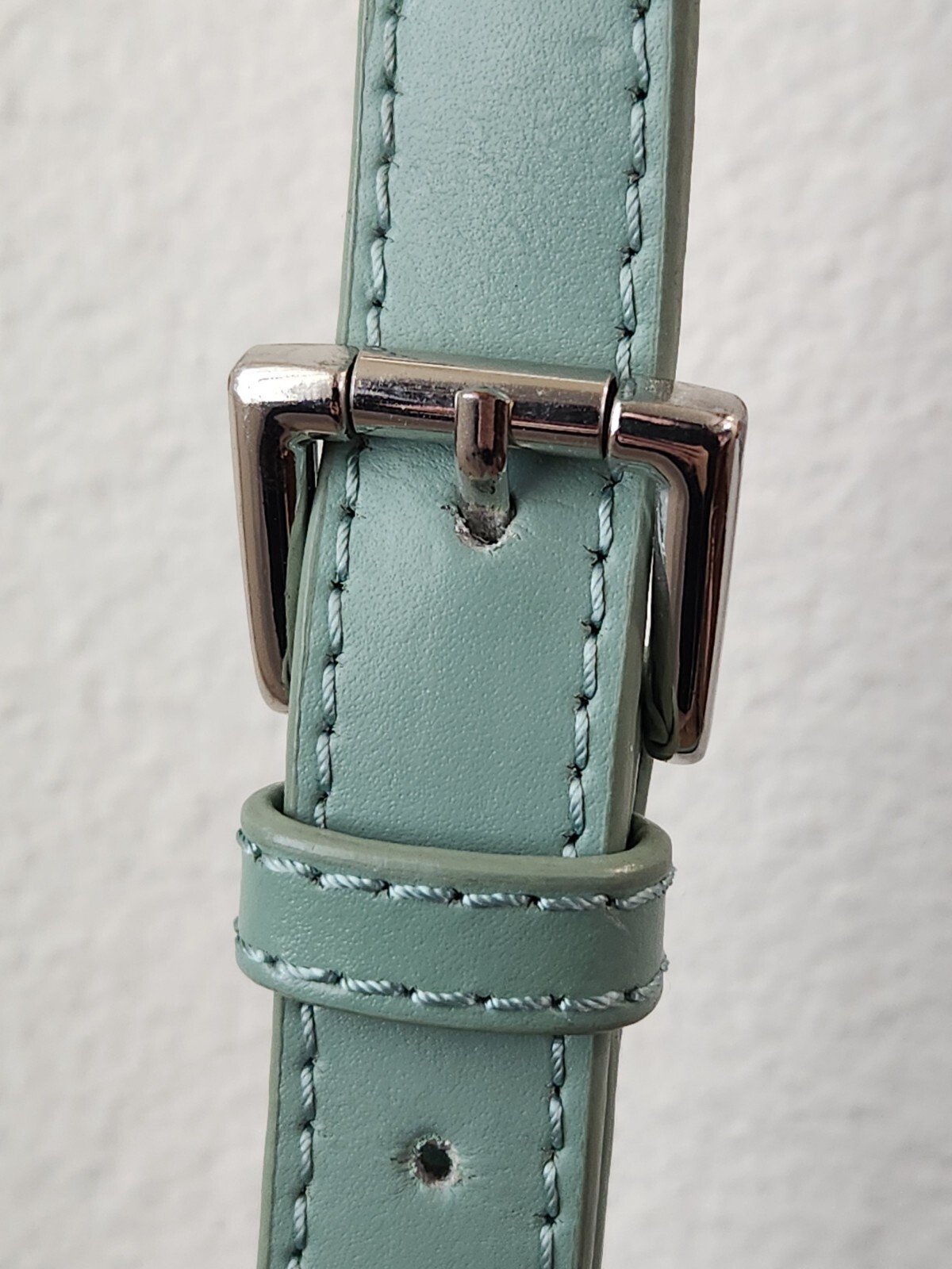 Vintage Lamarthe Paris Portofino Split Leather Crossbody Bag Purse Sage Teal