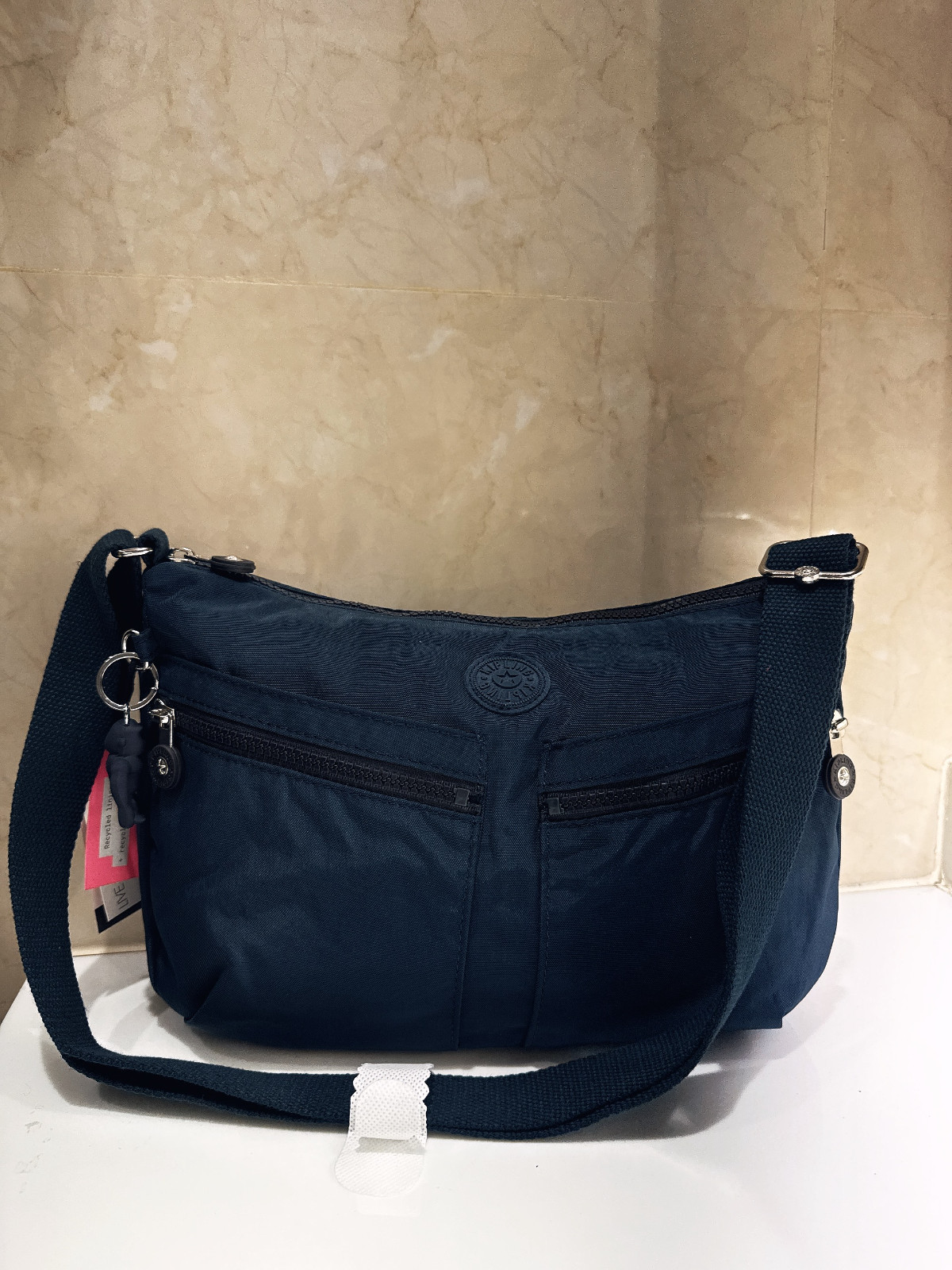 NWT Kipling Women’s Izellah Crossbody Bag in NAVY DARK BLUE Hipster