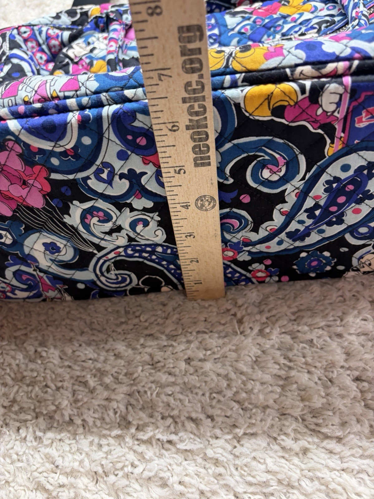 Vera Bradley Disney Mickey Whimsical Paisley Weekender Duffel Bag EUC