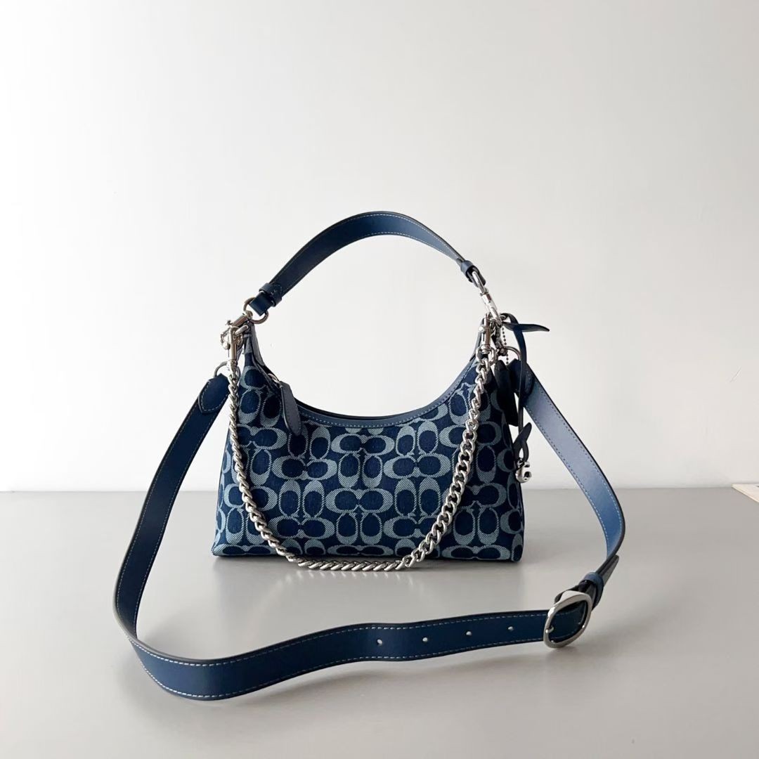 COACH CAM27 Juliet Shoulder Bag In Signature Denim Deep Blue