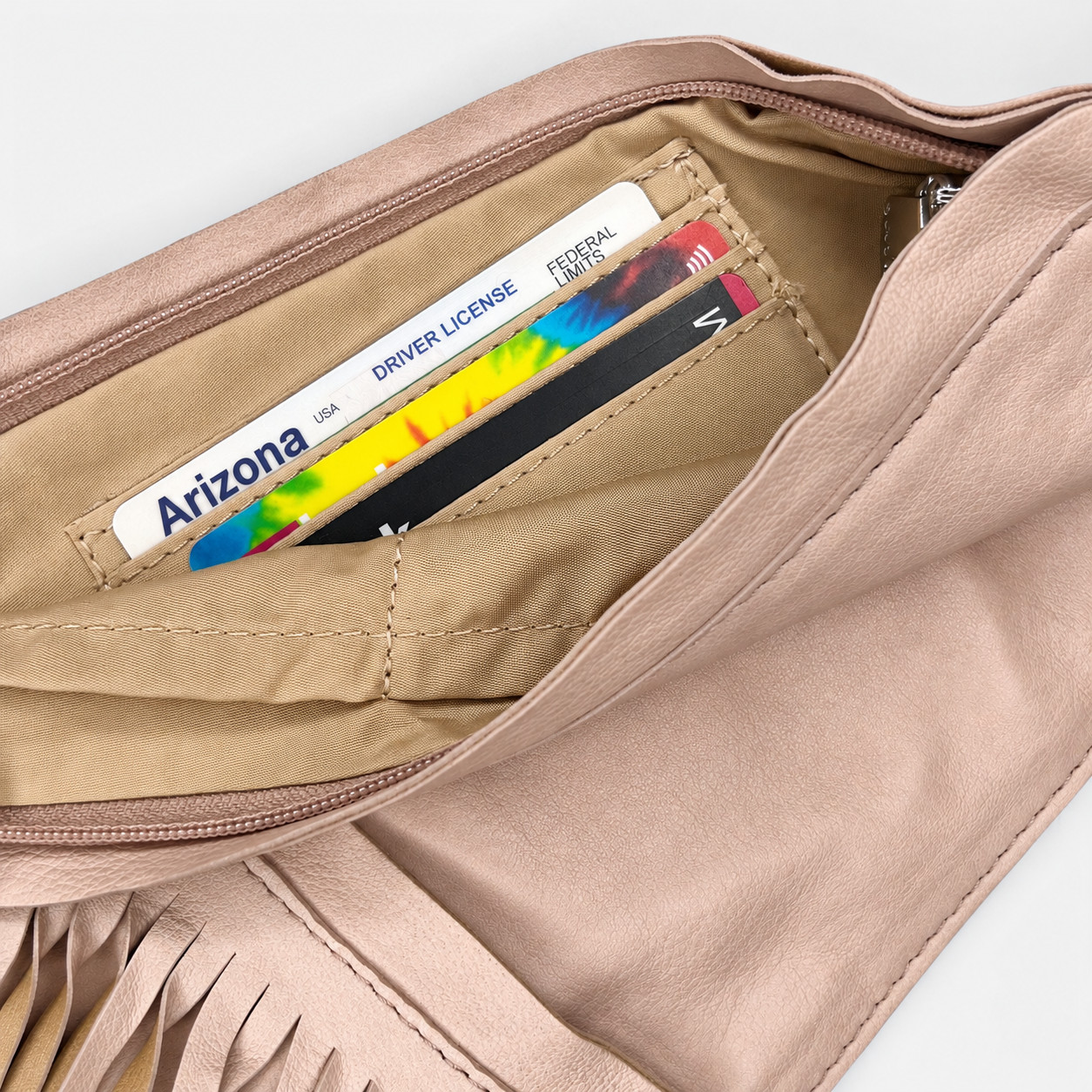 Genuine Leather Fringe Crossbody Bag