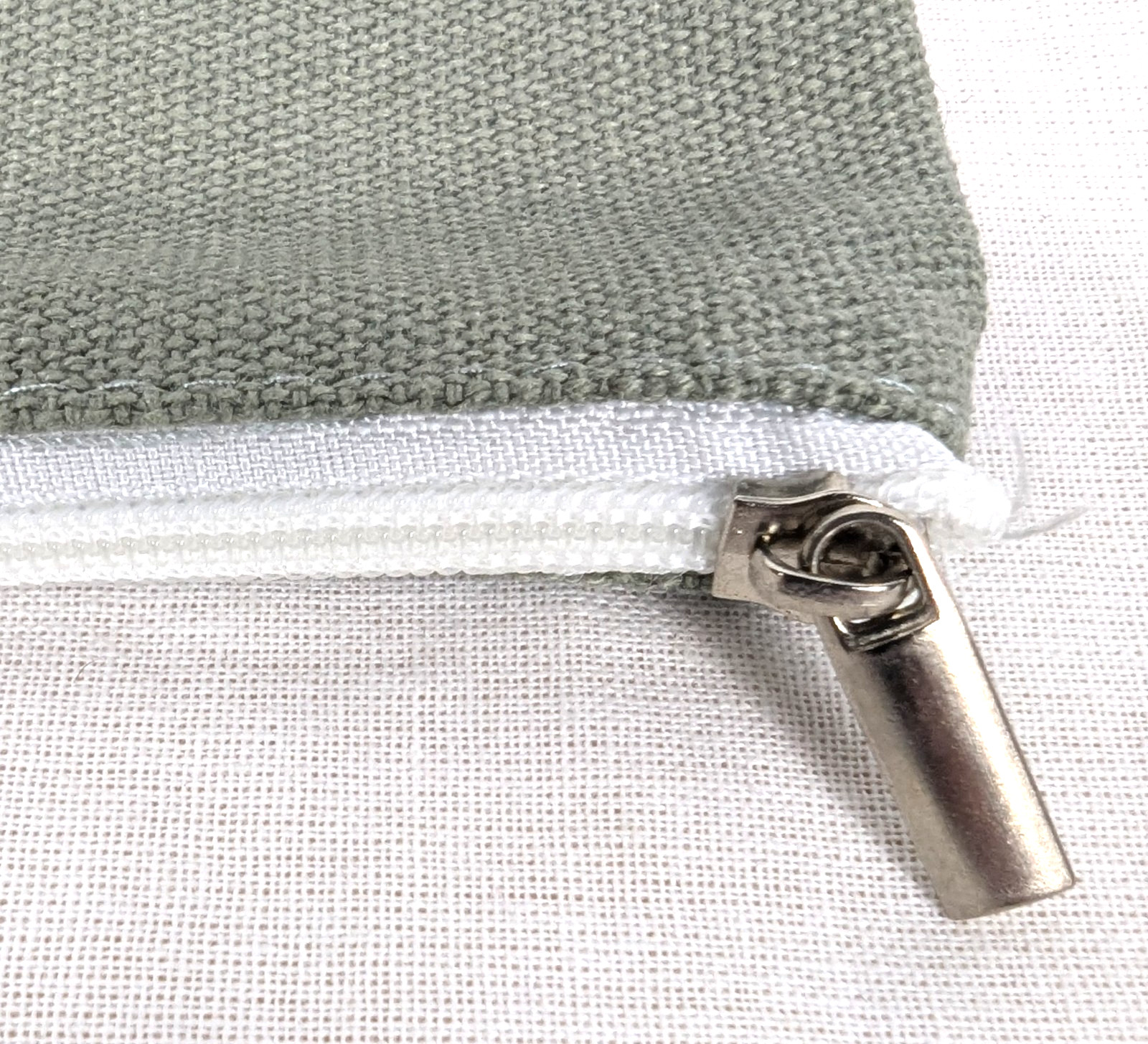 Zipper Mini Utiltiy Pouch Gray With White Letters Blessed and Psalm 119:1