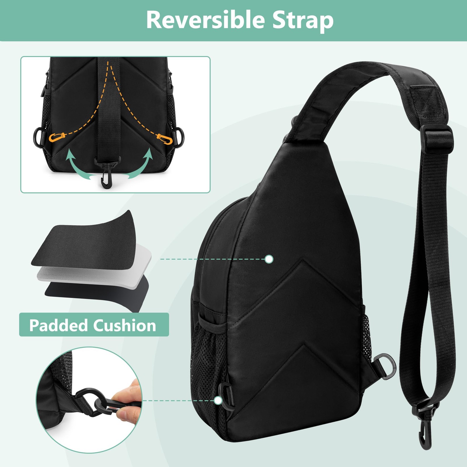 Ita Bag Crossbody Sling Bag with Clear Pocket for Trading Pins, Travel Ready