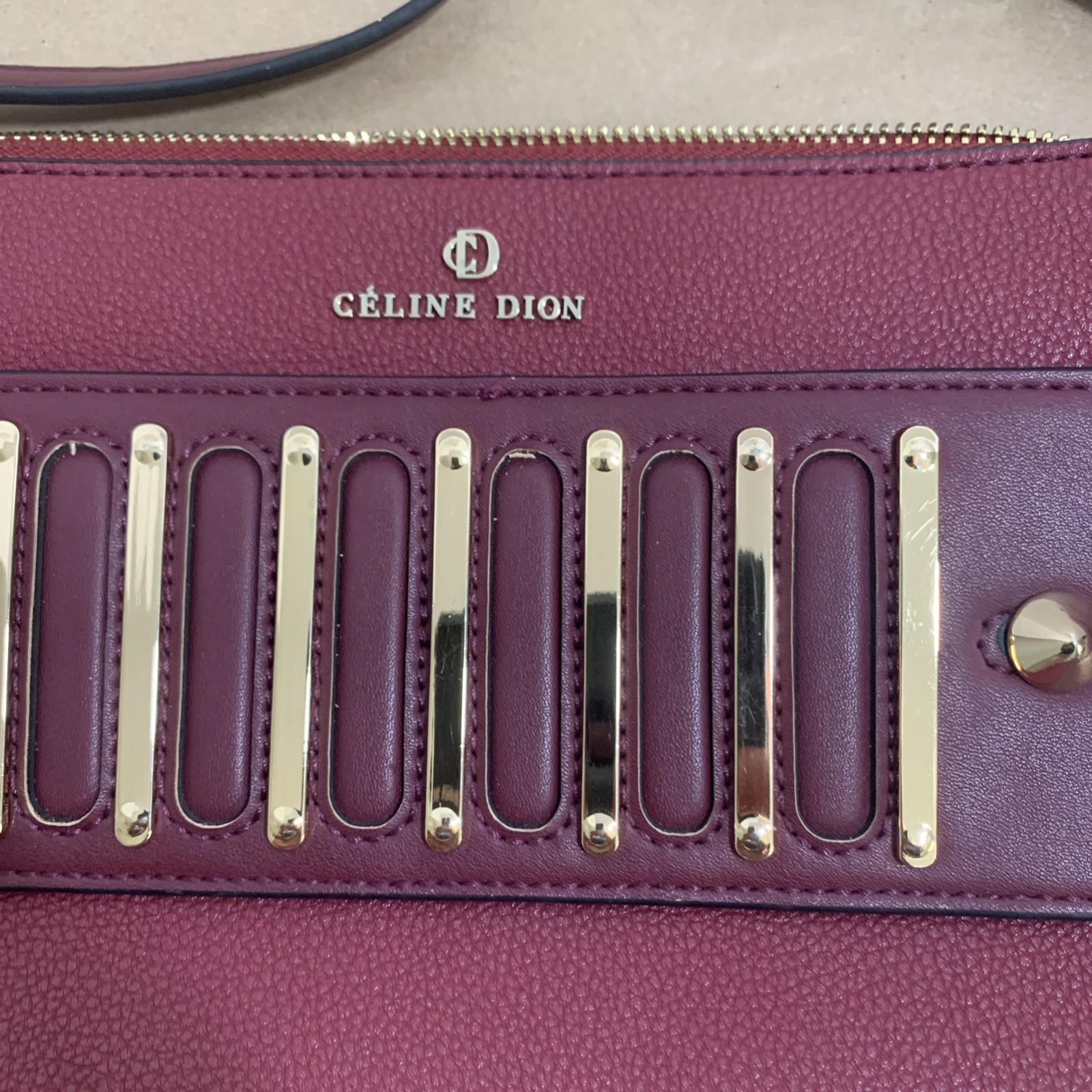 Rare!!! Womens Celine Dion Red Maestro Crossbody PIANO KEY THEMED Clutch bag
