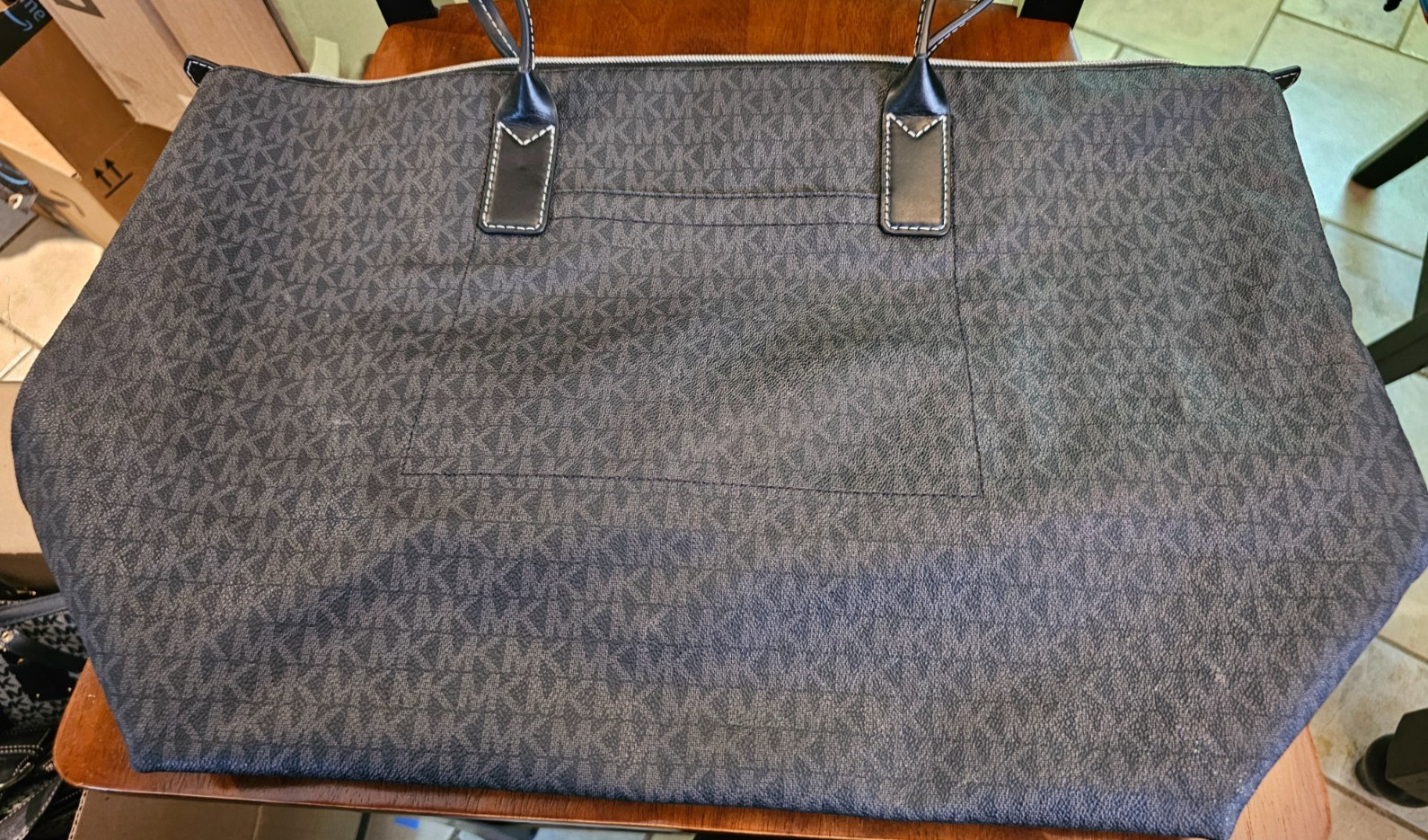 Michael Kors Large Logo Stripe Tote Bag