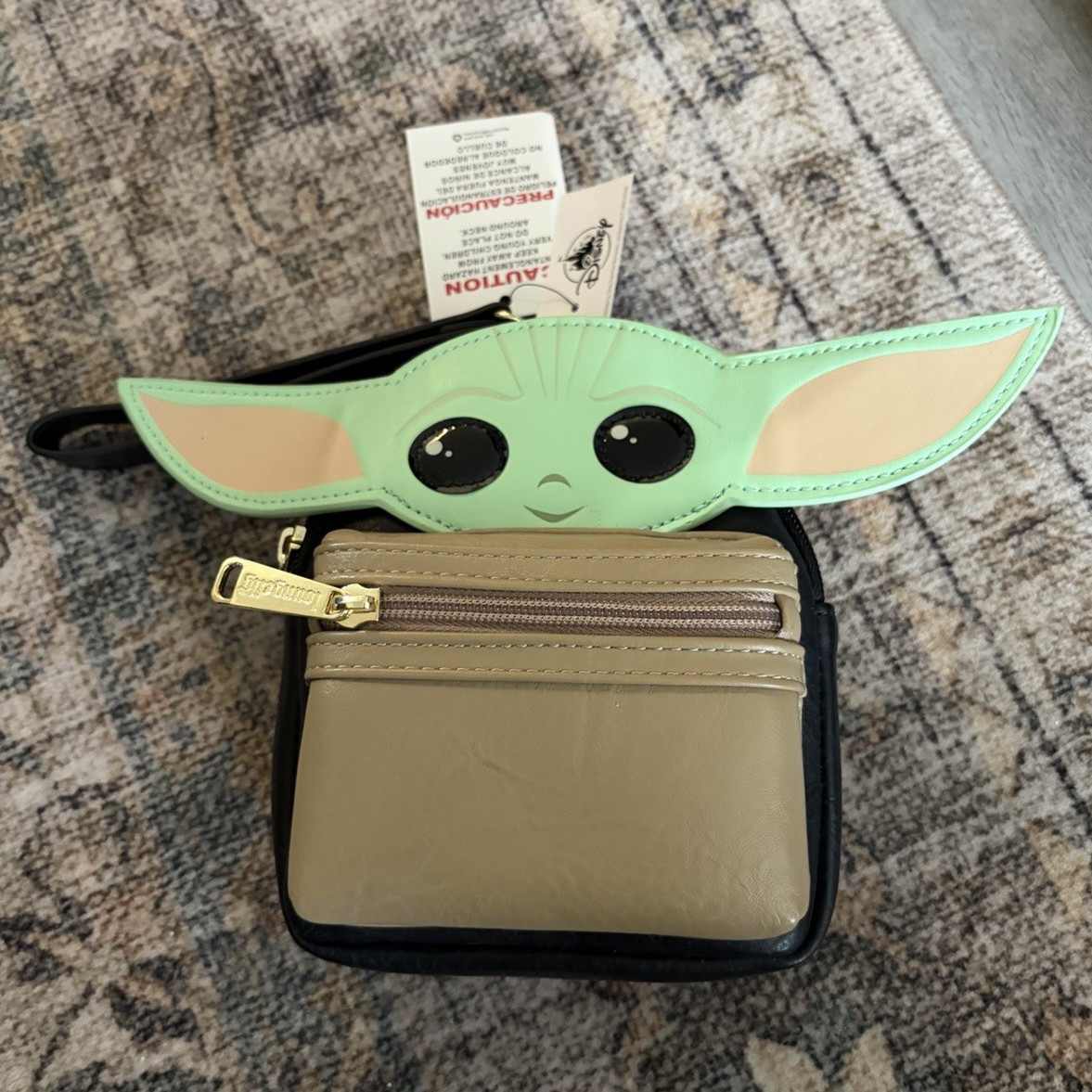Loungefly Star Wars Grogu Bag Pouch |Black Green Tan