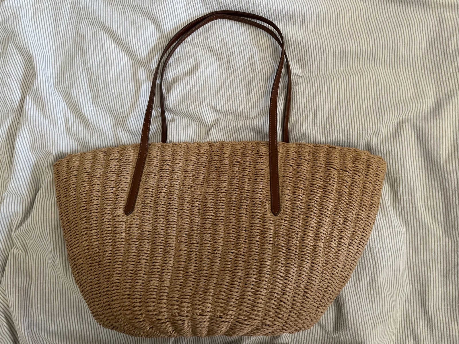 NWT J.Crew Como Woven Straw Tote
