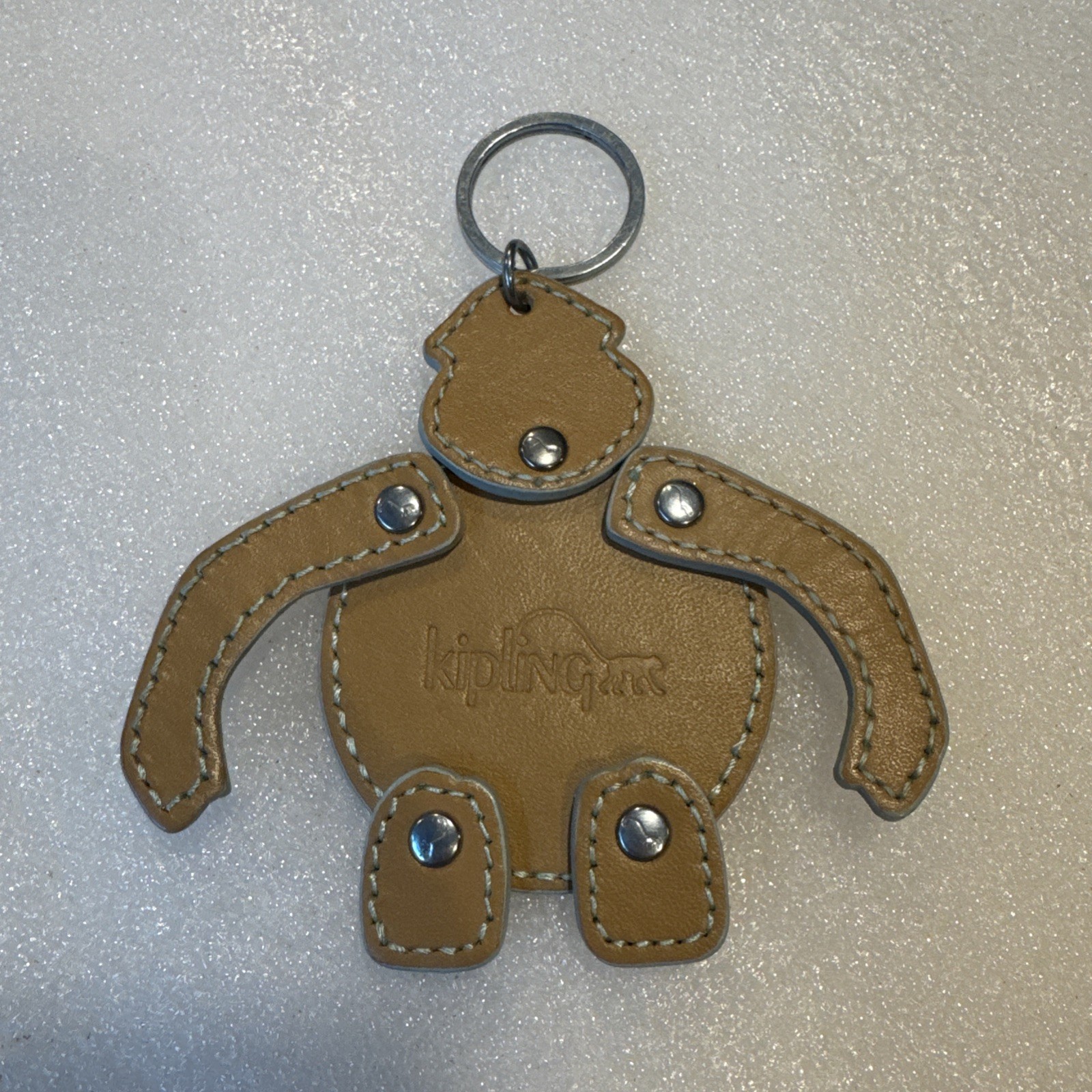 NWOT KIPLING Leather Monkey Key Chain Ring Bag Charm Movable