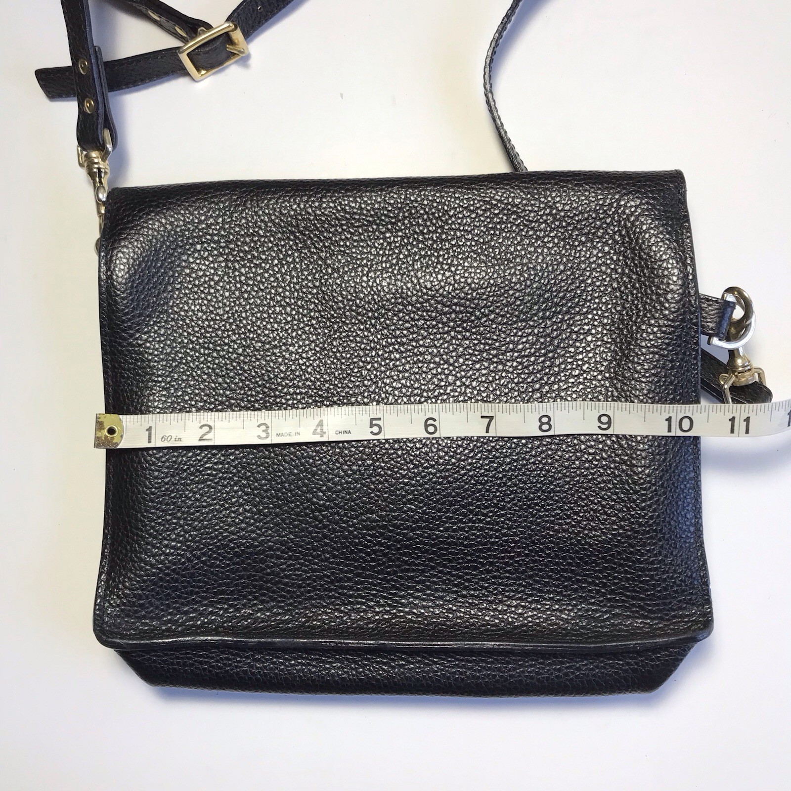 Sophie Hulme Pebbled Leather Art Deco Gold Plate Crossbody Bag London