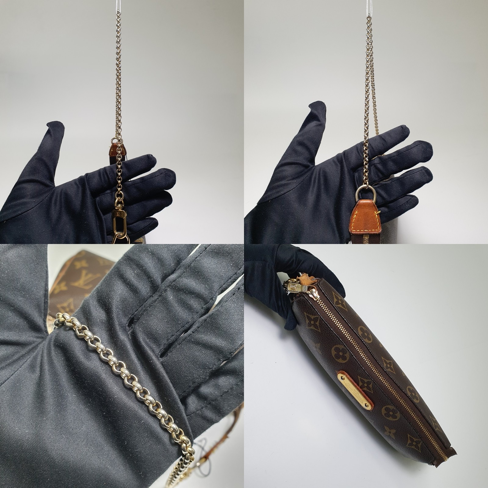 NO TARIFF Authentic Louis Vuitton Eva Clutch Monogram M95567 With Invoice LF506