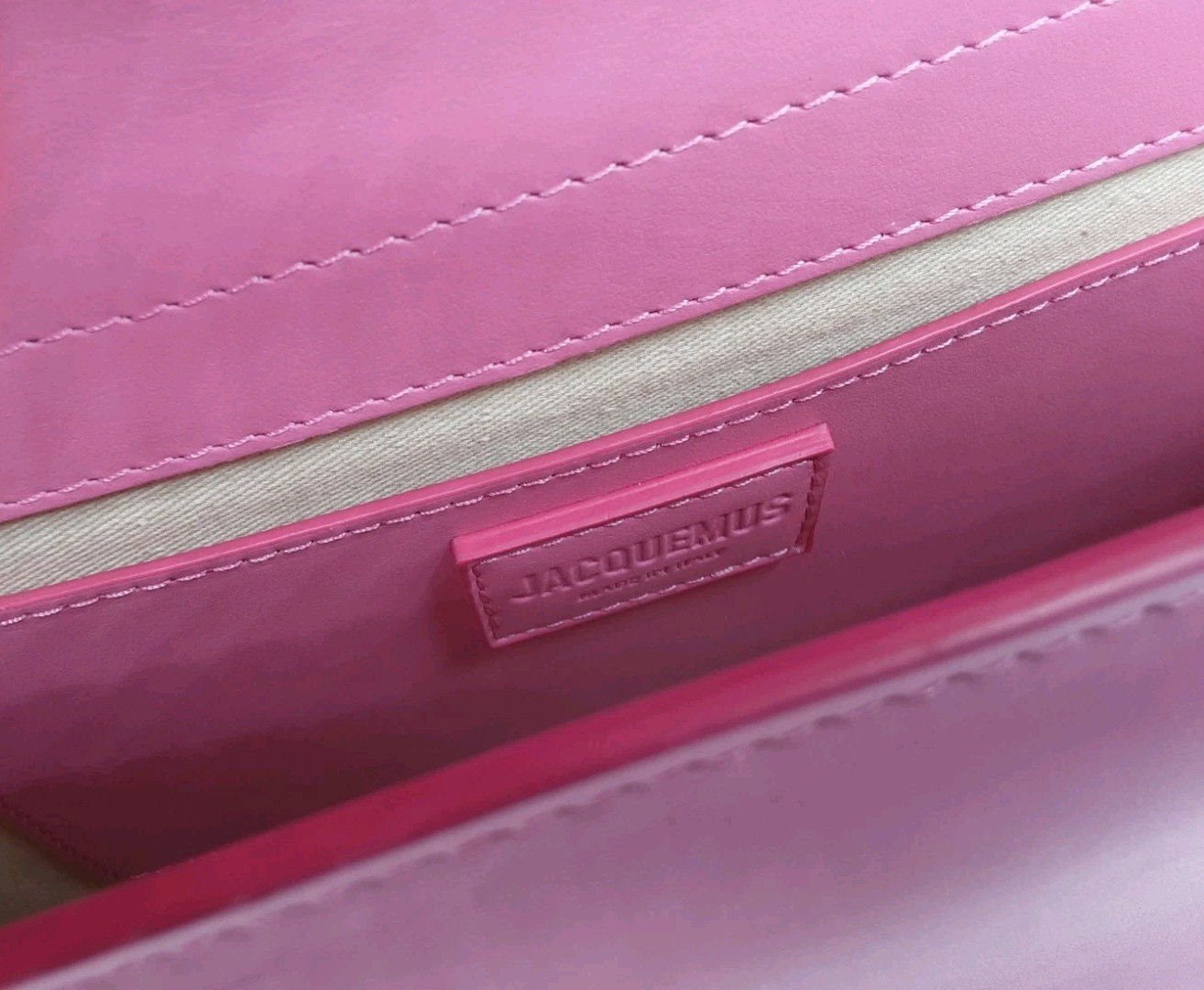 Jacquemus Le Bambinou Large Envelope top handle bag Pink leather