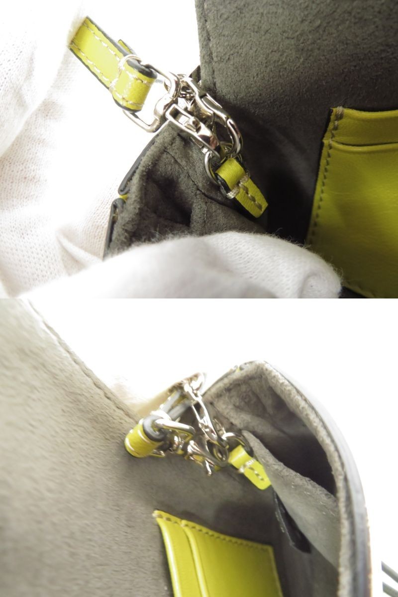 FENDI Bugs Monster Baguette Micro Fur Leather Chain Mini Shoulder Bag I#53762