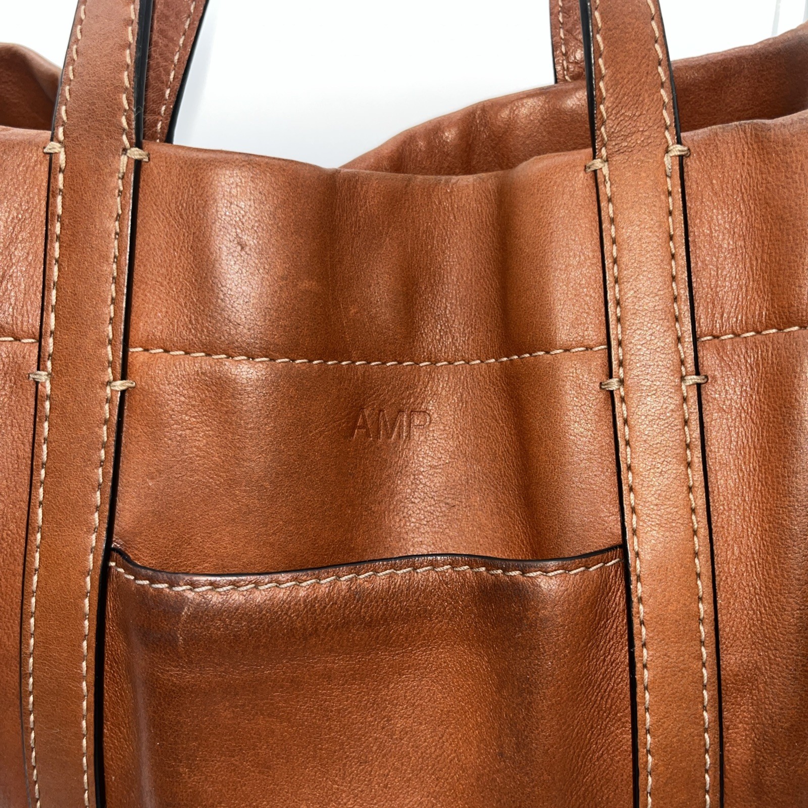 Fossil Women’s Carmen Leather Shopper Tote Purse Handbag for Women Brown, Good