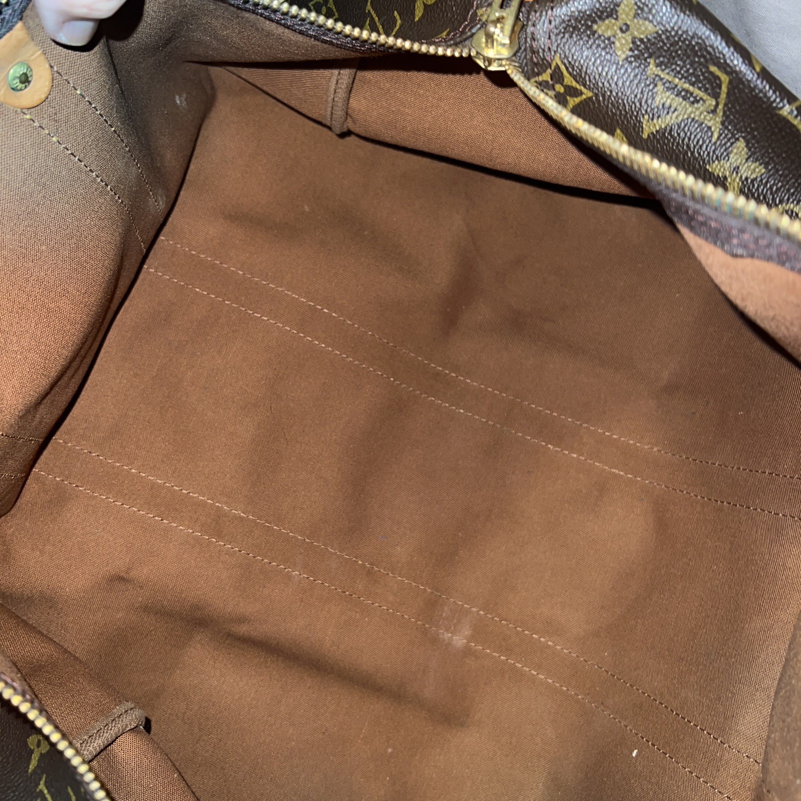 Louis Vuitton Keepall Duffle 60 Brown Leather Preloved in very good condition