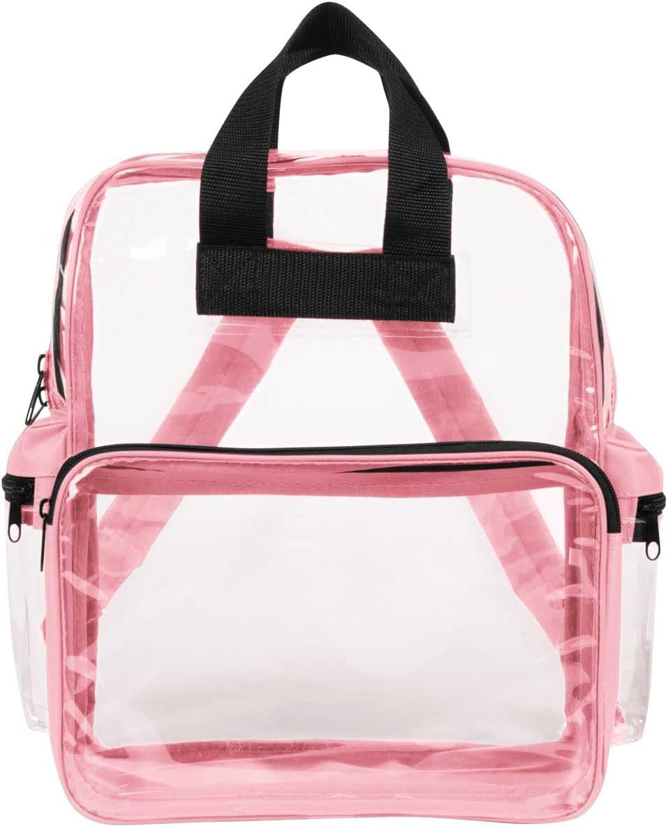 Clear Vinyl Backpack (Pink (Medium))