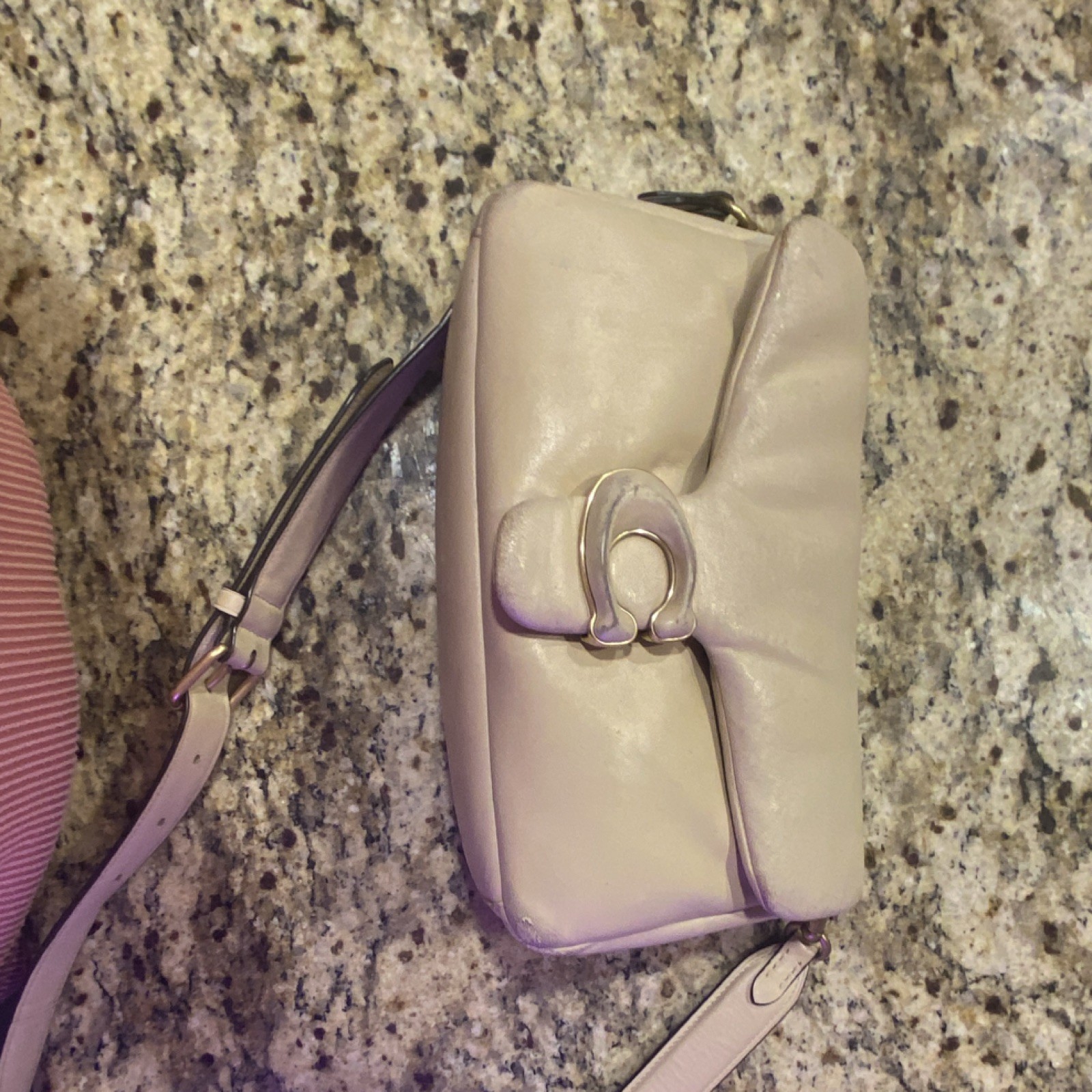 Coach Beige Pillow Tabby Small Zip Crossbody Adjustable Detachable Strap Gold