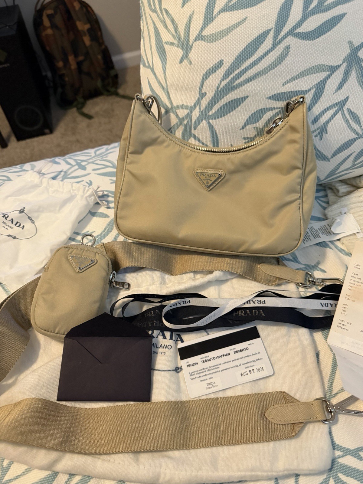 Prada Deserto Re edition 2005 Bag Full Inclusion