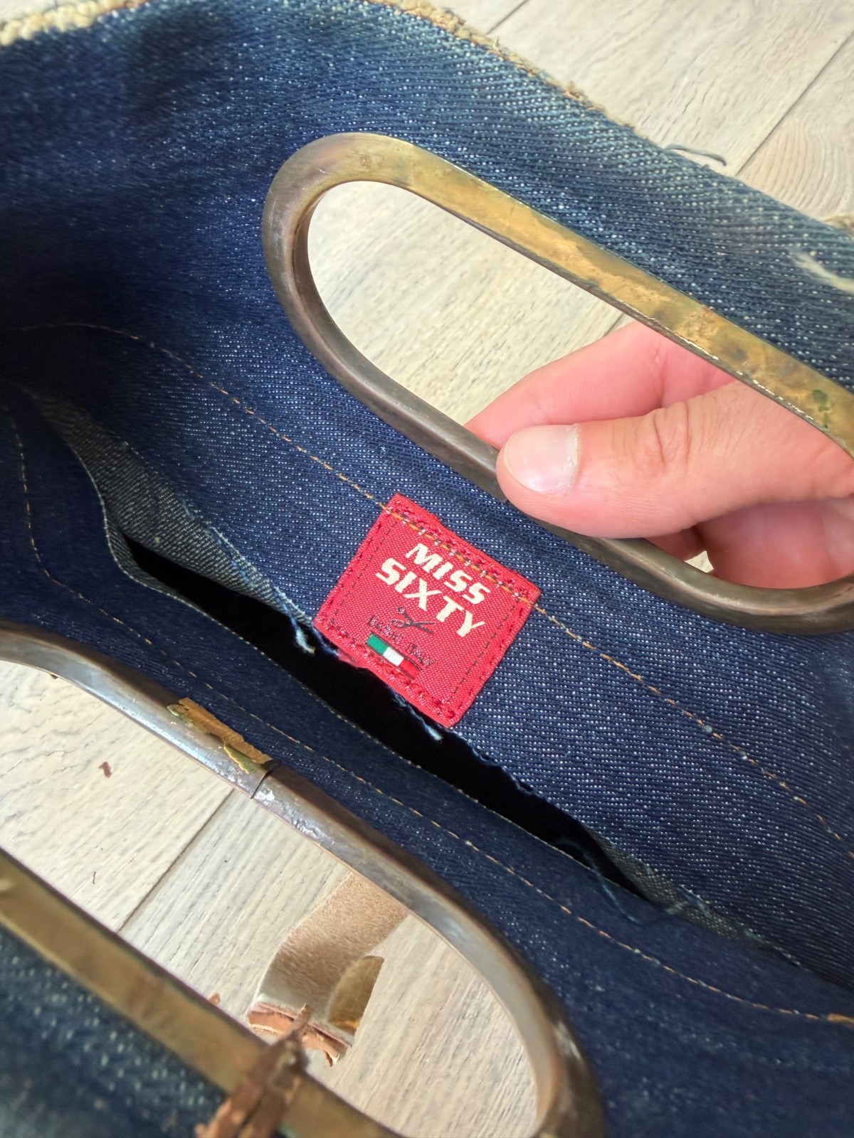 Vintage Miss Sixty Denim bag Handbag Clutch