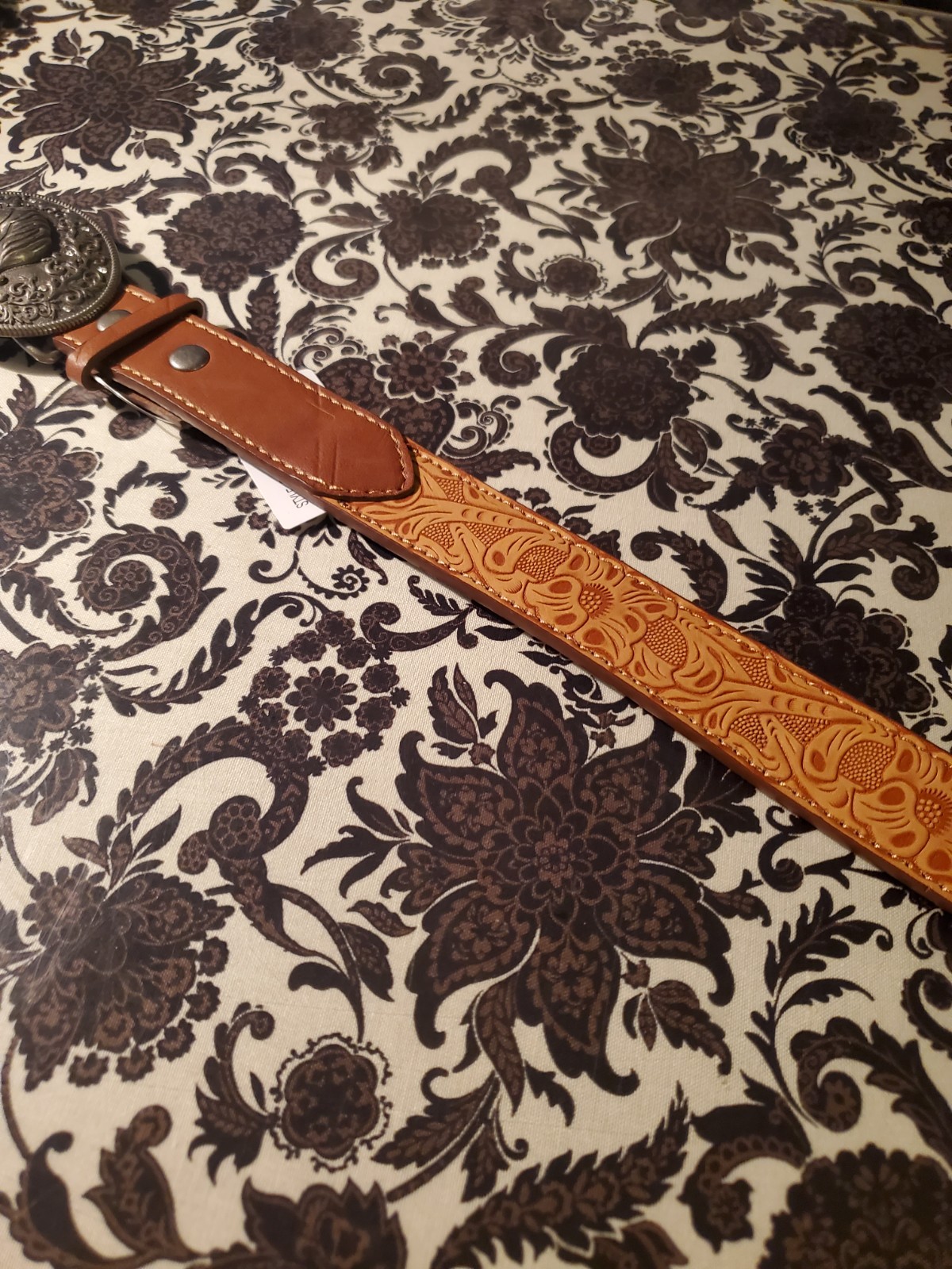 Catchfly Studio Leather Western Belt Unicorn Buckle Brown Kids Small Adult L