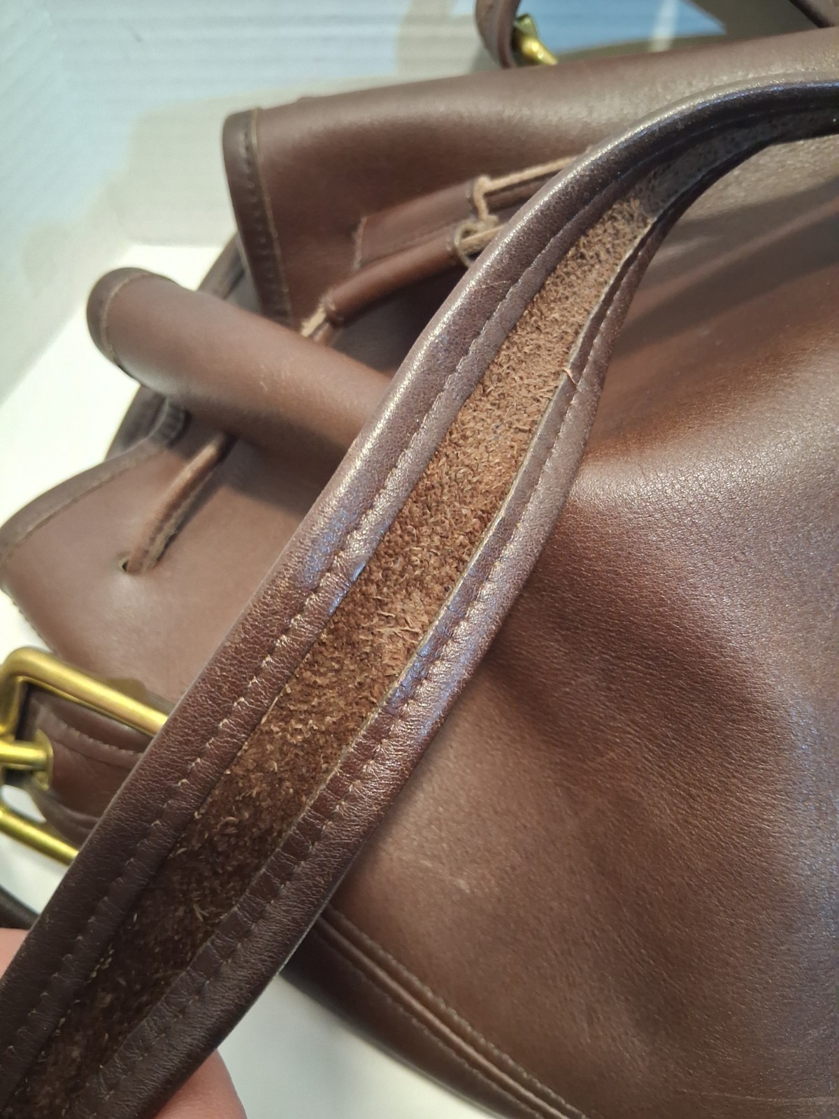 Vintage Coach 9952 Lula’s Legacy Bucket Bag Brown Leather Drawstring USA Purse