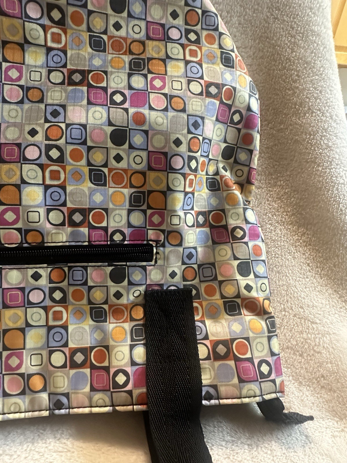Braciano Tote Bag (Small Circle Colorful) Lightweight Shoulder Travel w/ Pockets