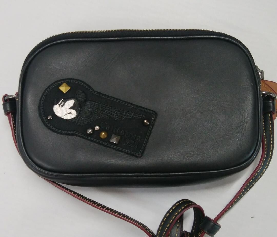 Used COACH One Shoulder Bag Disney Mickey Black Shoulder Bag A1777-F59532 ‘778