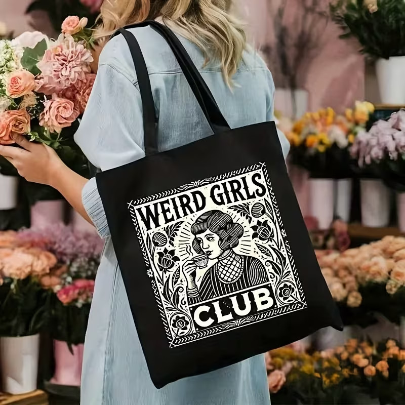 Soft Polyester 2D Printed Retro Novelty Shoulder Bag 13 x 15~ Weird Girls Club