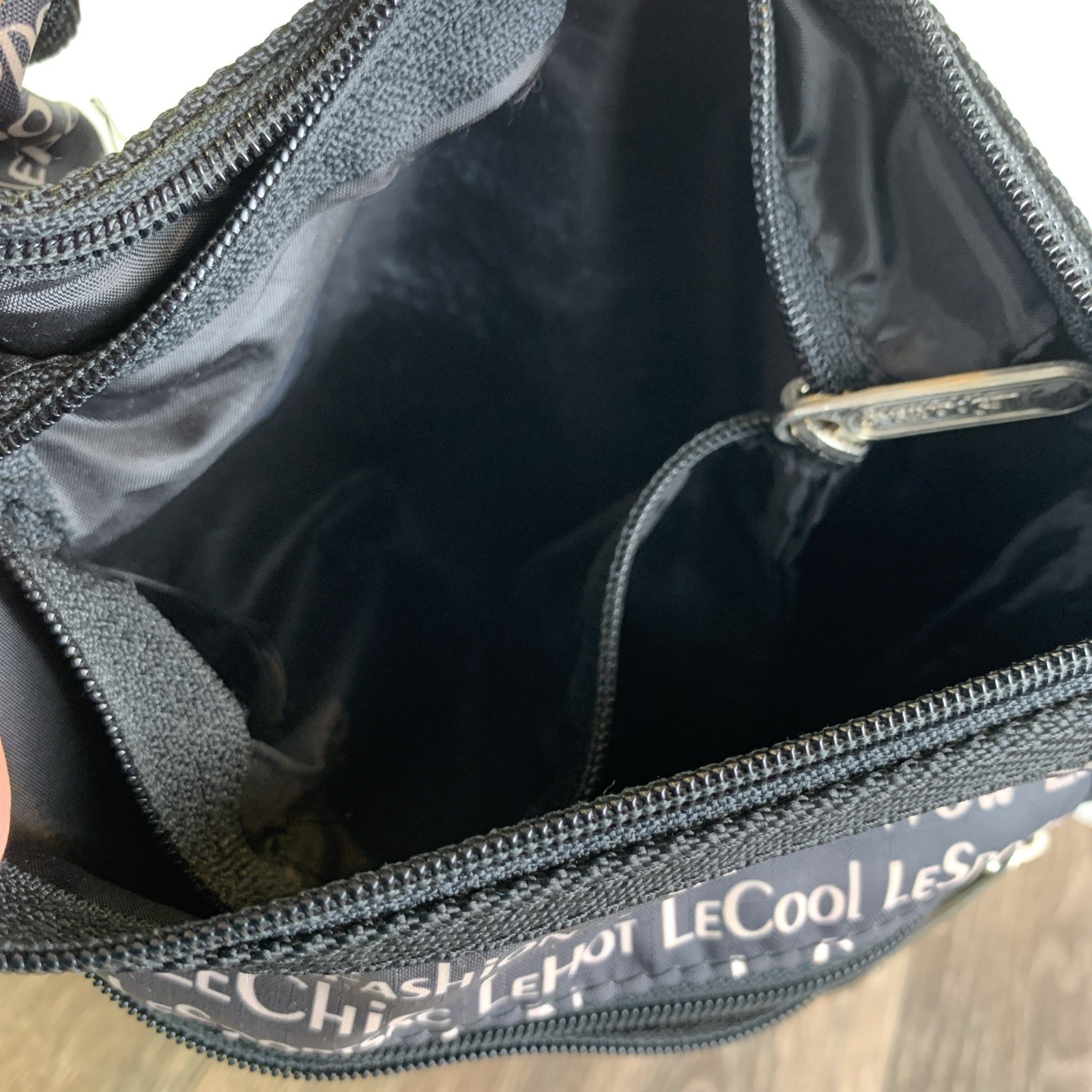 LeSportsac American Potter Art Jonathan Adler Sling Crossbody Bag Black Tote