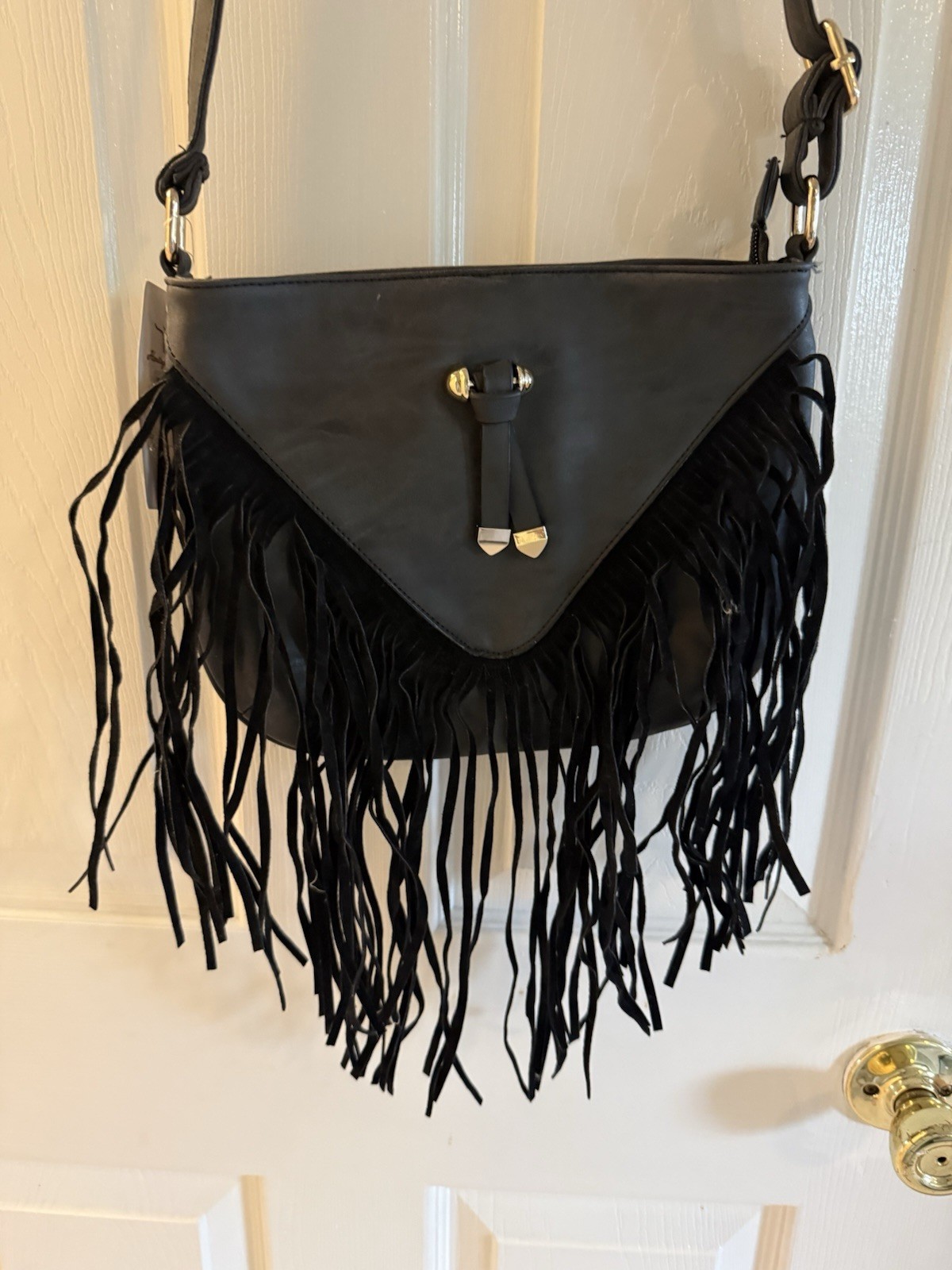 Heritage West Black Western Handbag With Fringe