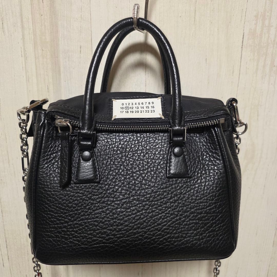 Maison Margiela 5AC Mini 2-Way Shoulder Bag, Black #QYL91P