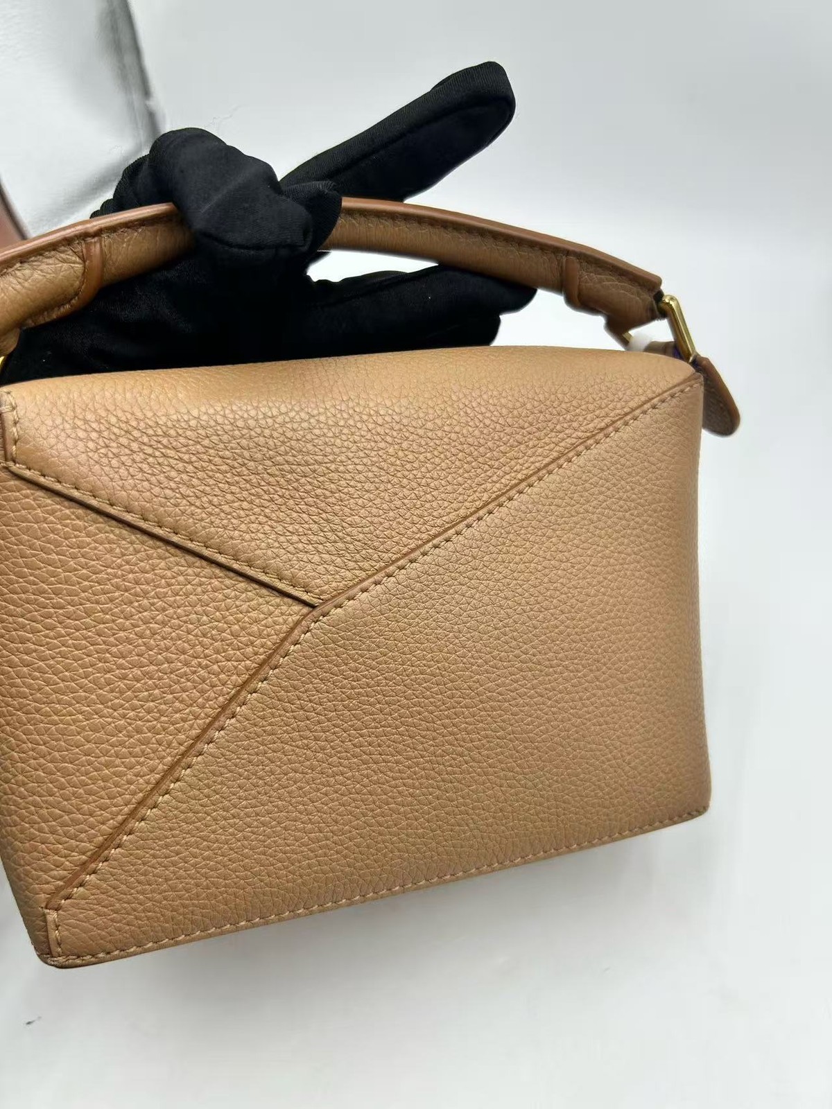 Loewe Puzzle Mini Bag Calfskin Caramel Tan Gold Hardware Spain