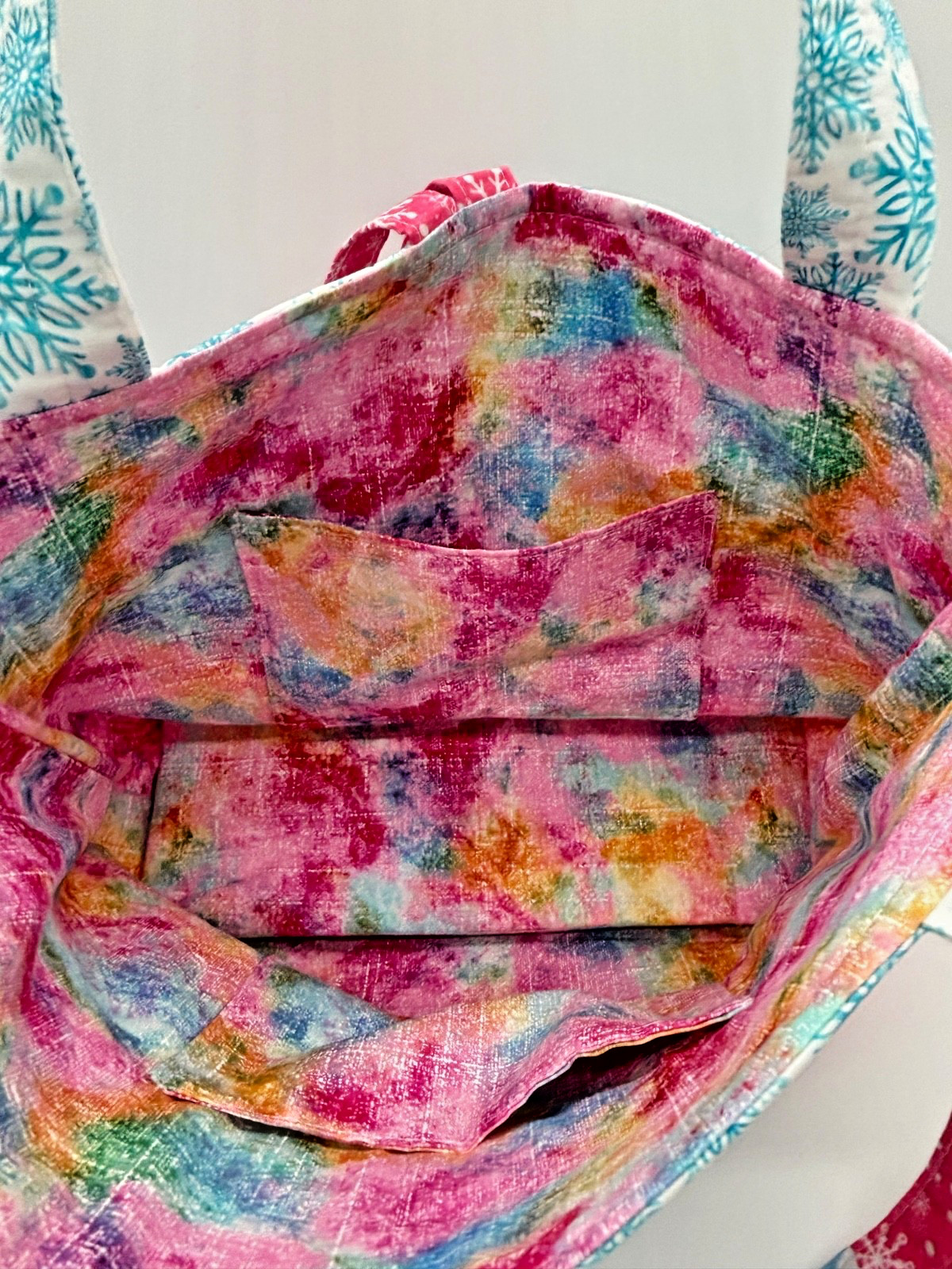 Winter Snowman Snowflakes Tote Purse Bag Handmade – NWOT