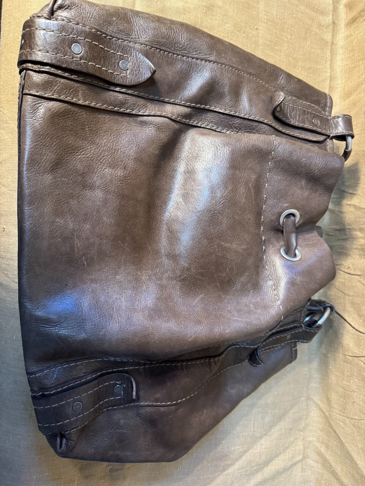 RUEHL No.925 Lila ? Purse Tote Leather Abercrombie Fitch Rare Brownish Gray