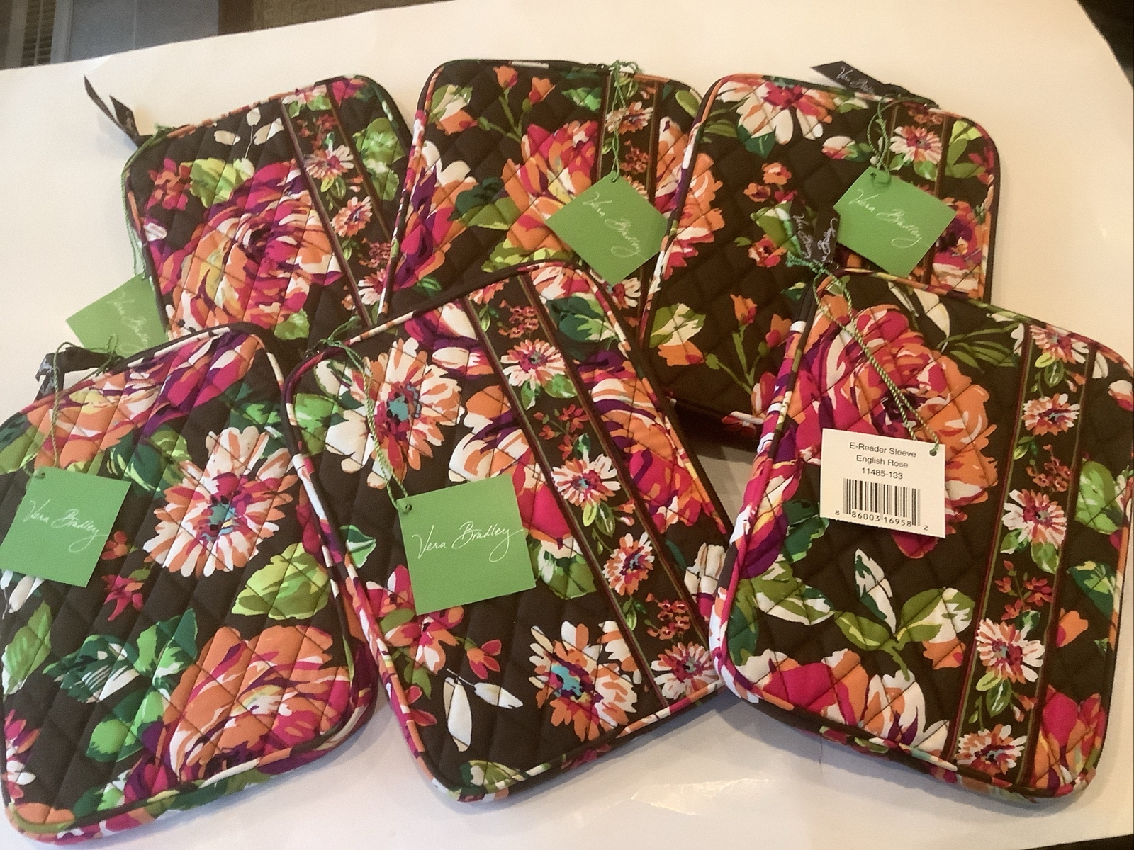 NWT~ Vera Bradley English Rose Tablet E reader Sleeve