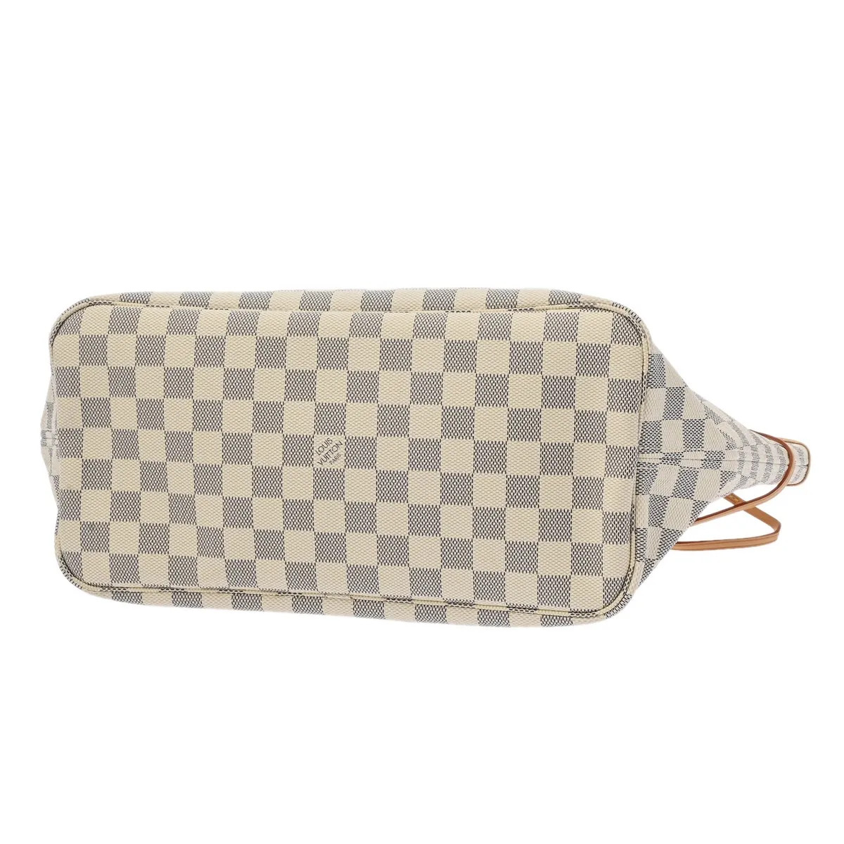 Louis Vuitton Neverfull MM N40604 Tote Bag Damier Azur Canvas Pink #WB8085