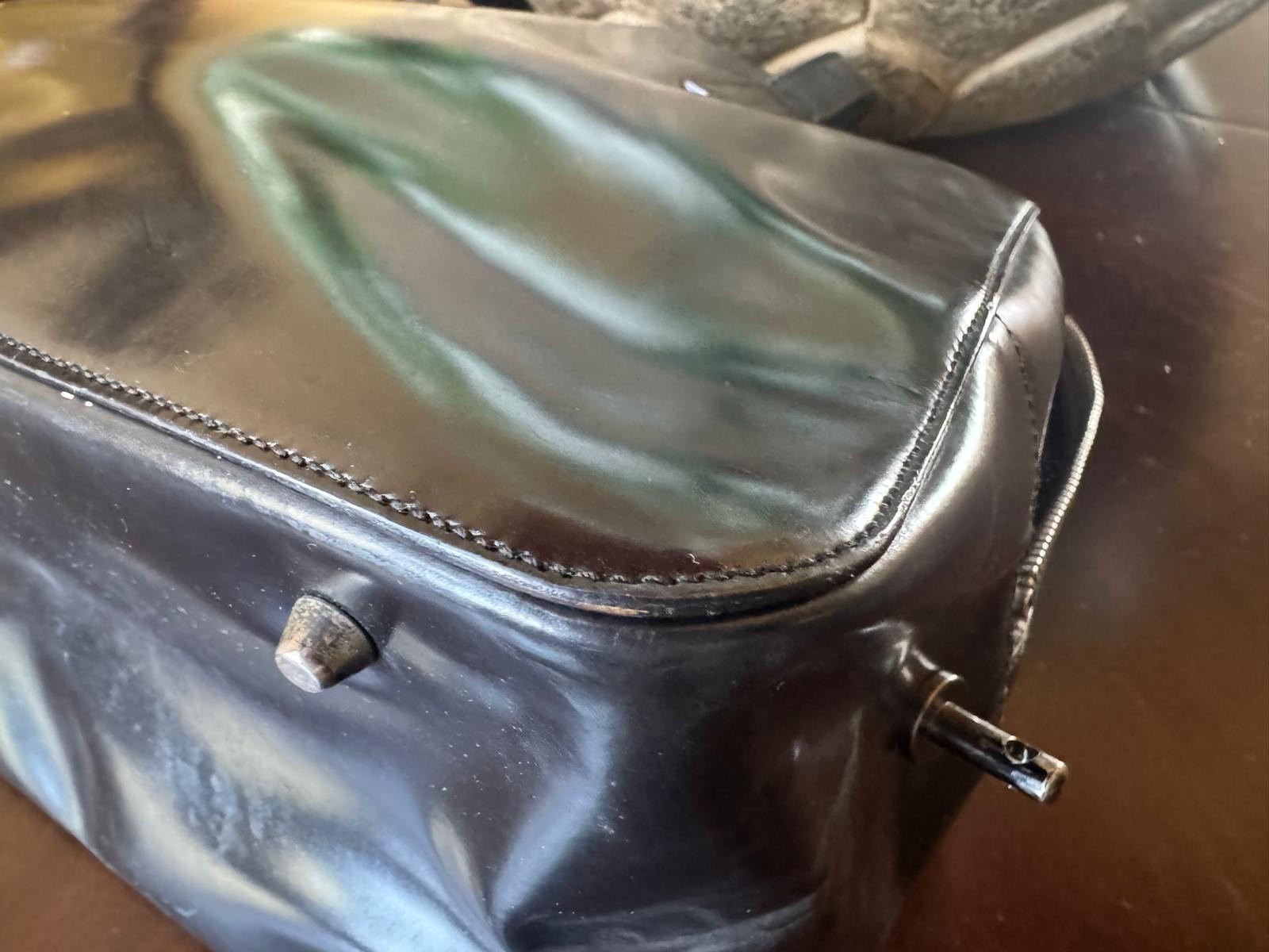 Authentic Prada Black Leather Handbag-MSRP$2,108