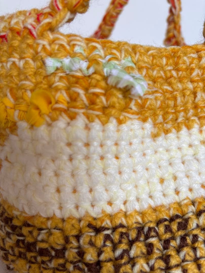Handmade Multi-Color Crochet Bag – Unique Design, 25cm x 34cm