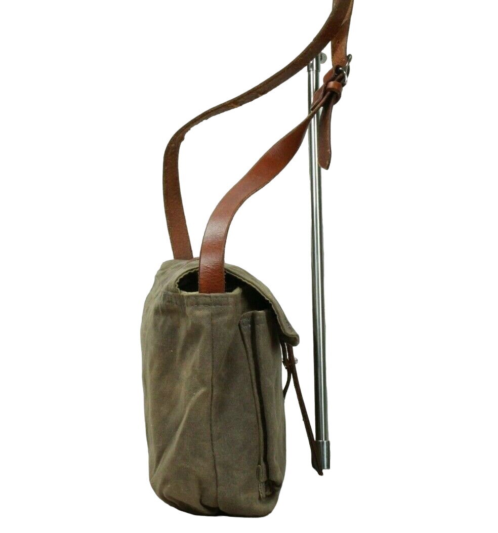 Infusion Green Canvas Adjustable Leather Strap Shoulder Hobo Crossbody Bag