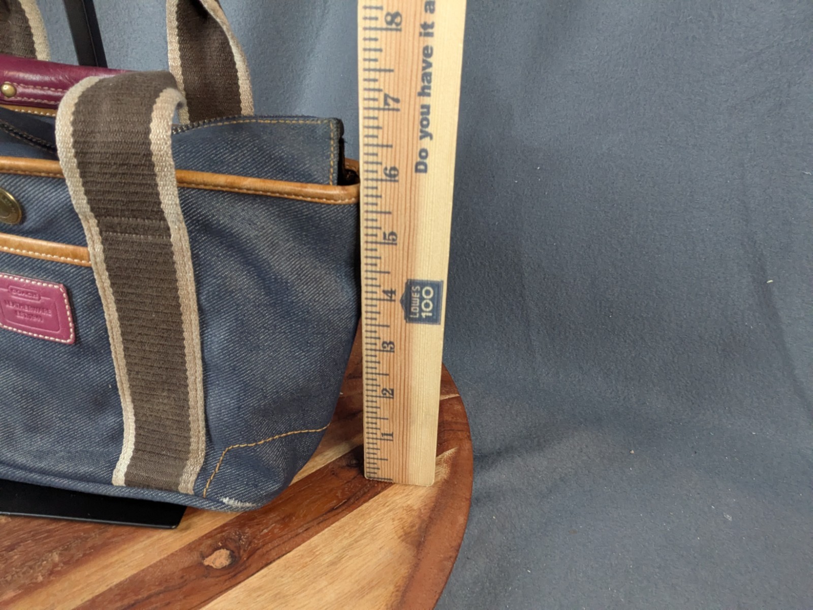 Coach Hampton Blue Denim Mini Tote Bag Purse