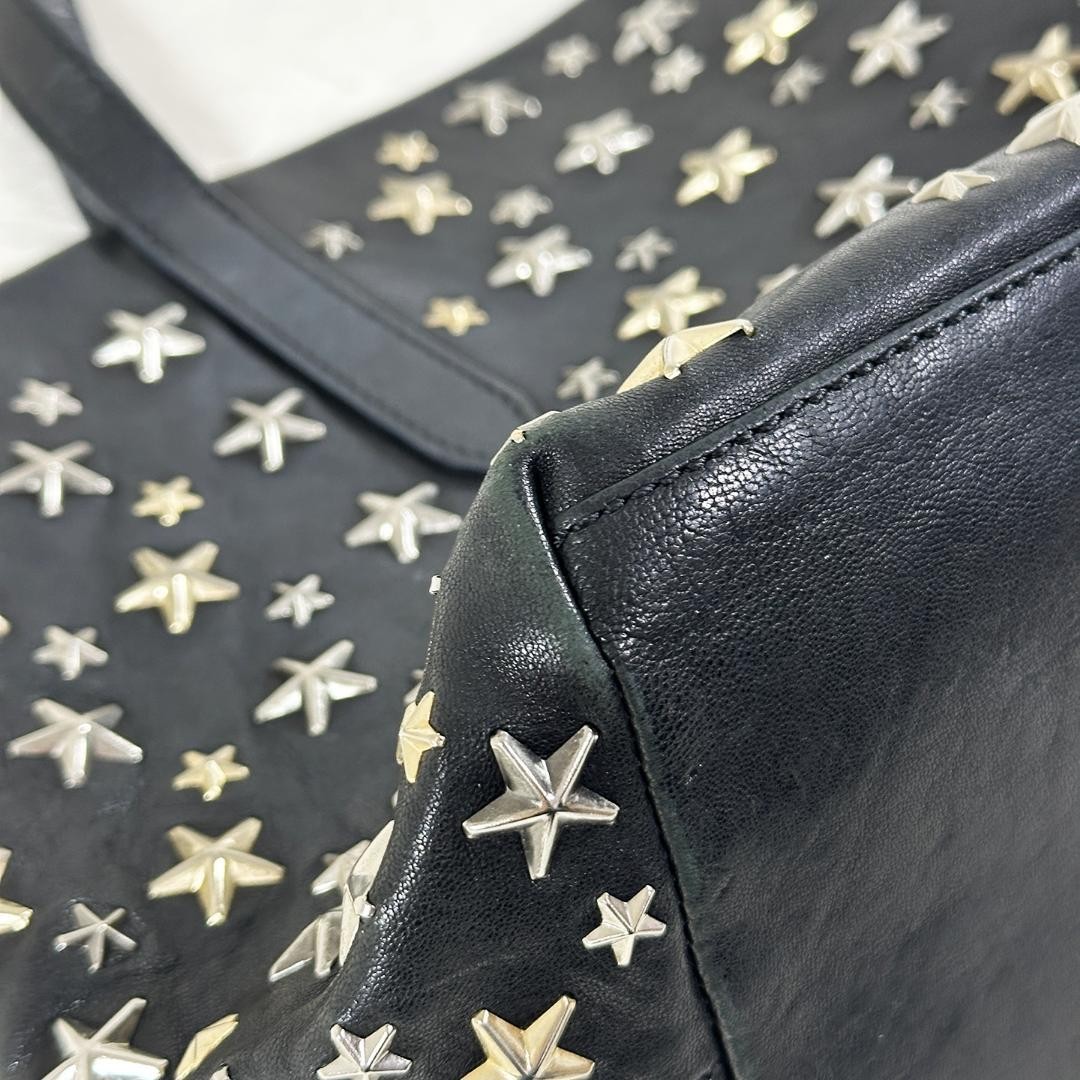 Jimmy Choo Sophia S Black Leather Tote Bag Authentic Pre-Owned