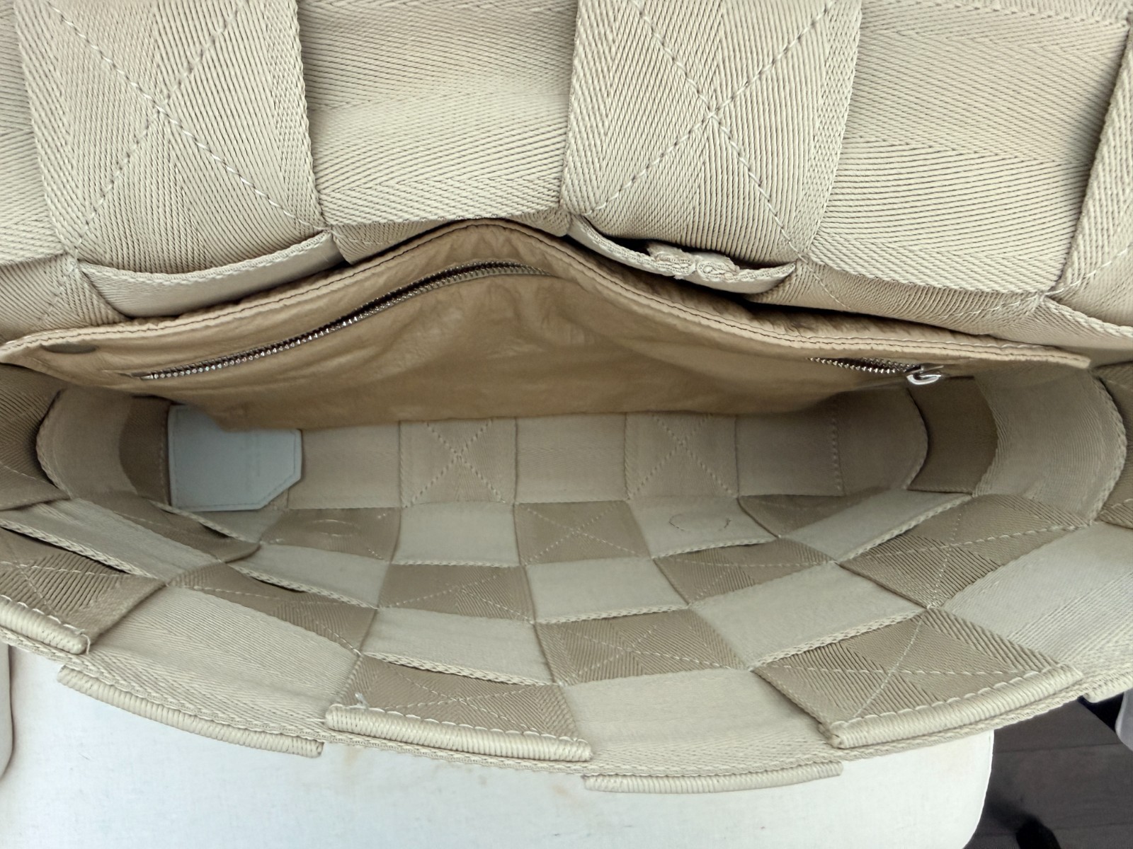 Bottega Venetta Cassette Crossbody Bag Maxi Intrecciato Fabric