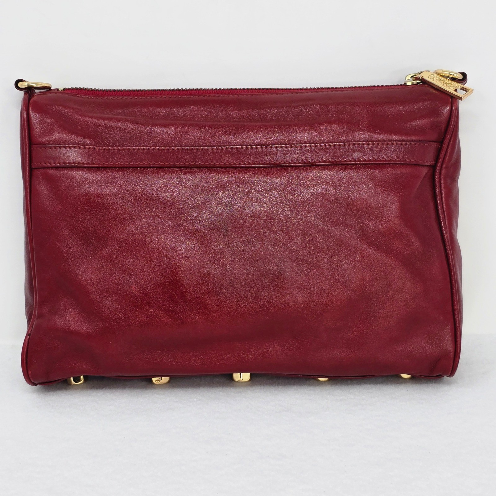 Rebecca Minkoff MAC Crossbody Red Leather Convertible Bag Purse Handbag Chain